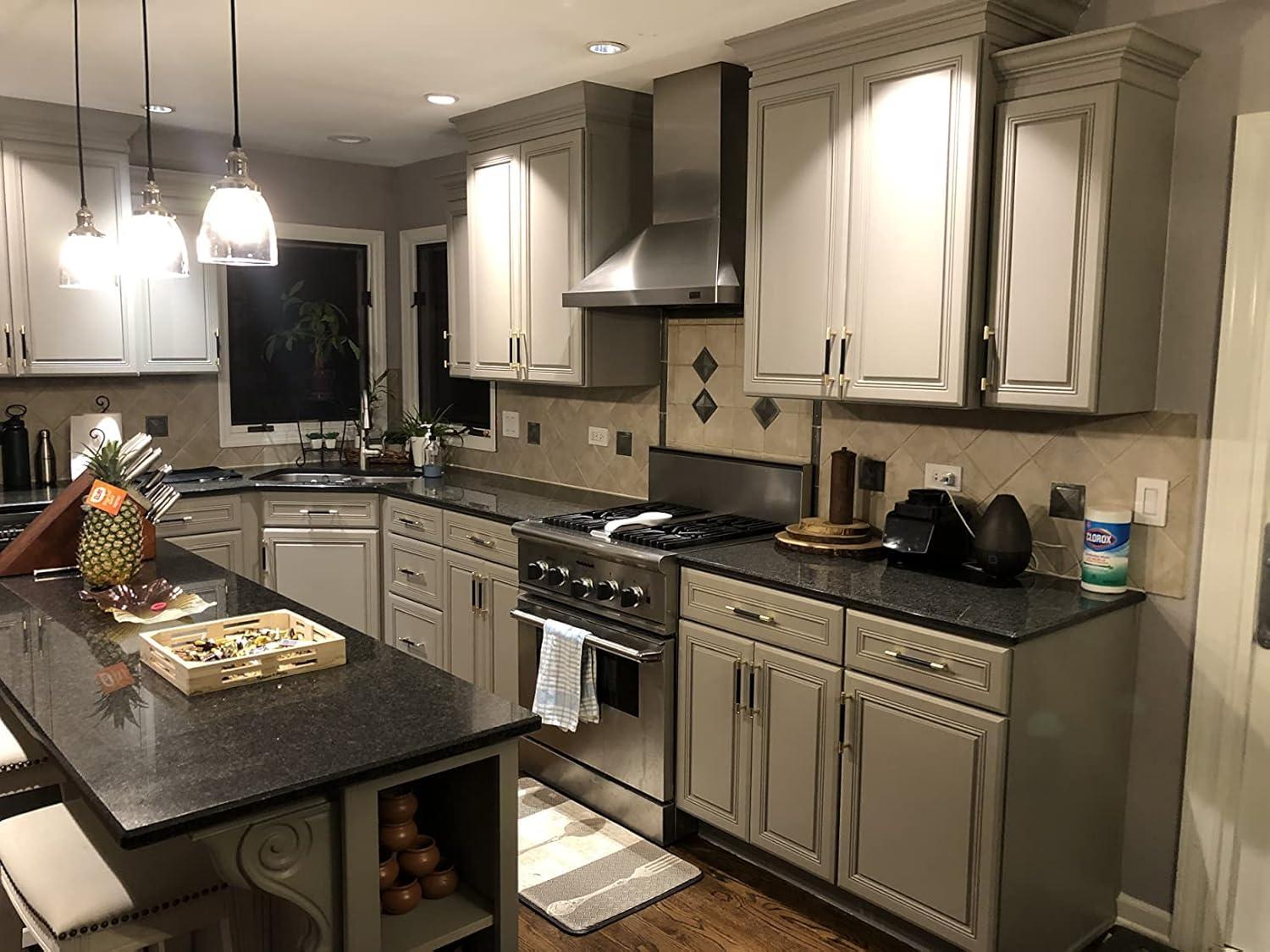 2 Pack 3 Inch 76 mm Bar Cabinet Pulls Gold and Black Knurled Handles for Brushed Gold Drawer Pulls Cupboard Aluminum Handles (3 Inch, Set of 2, Gold and Black)