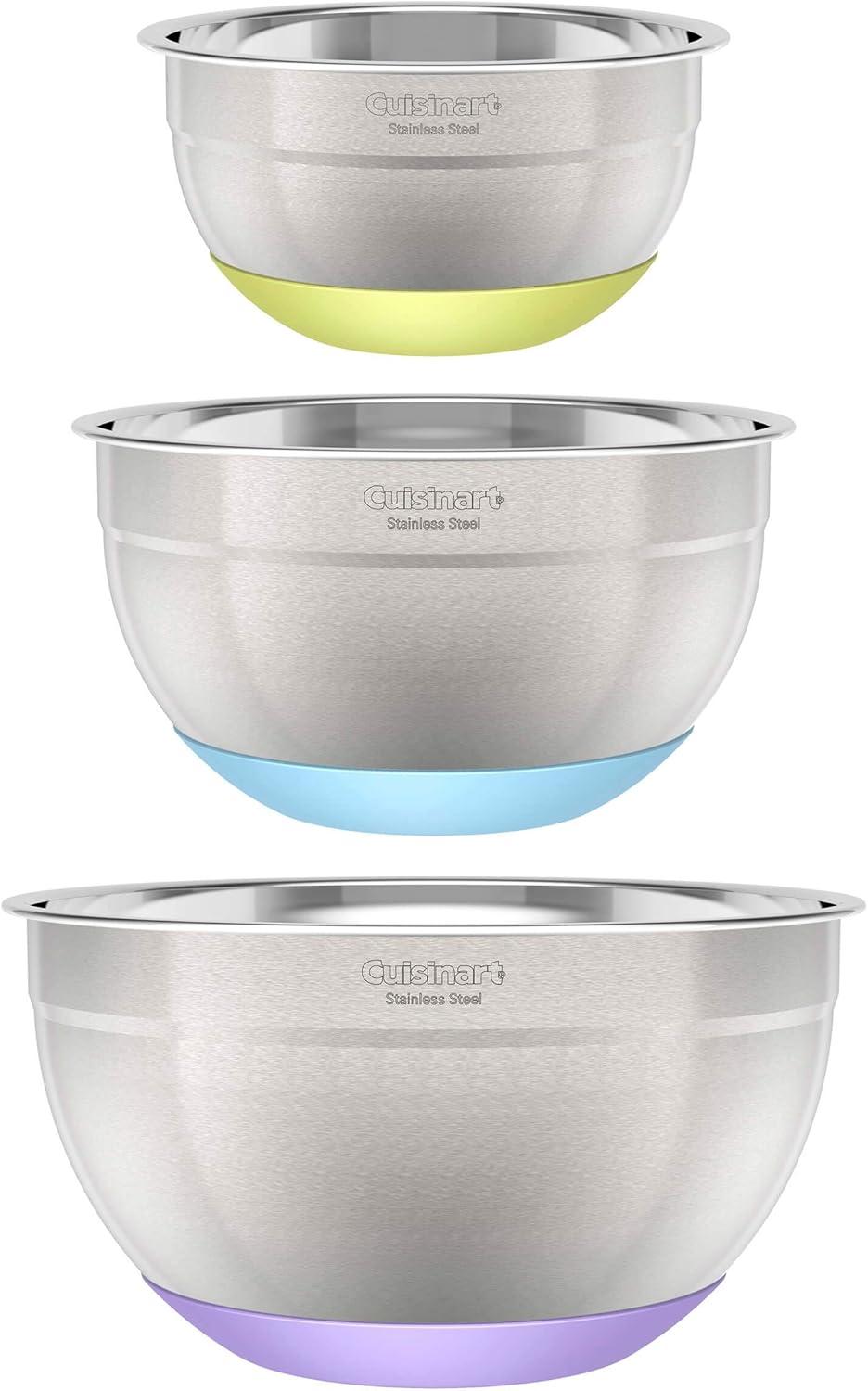 Cuisinart Stainless Steel Mixing Bowl Set, 3 Pieces