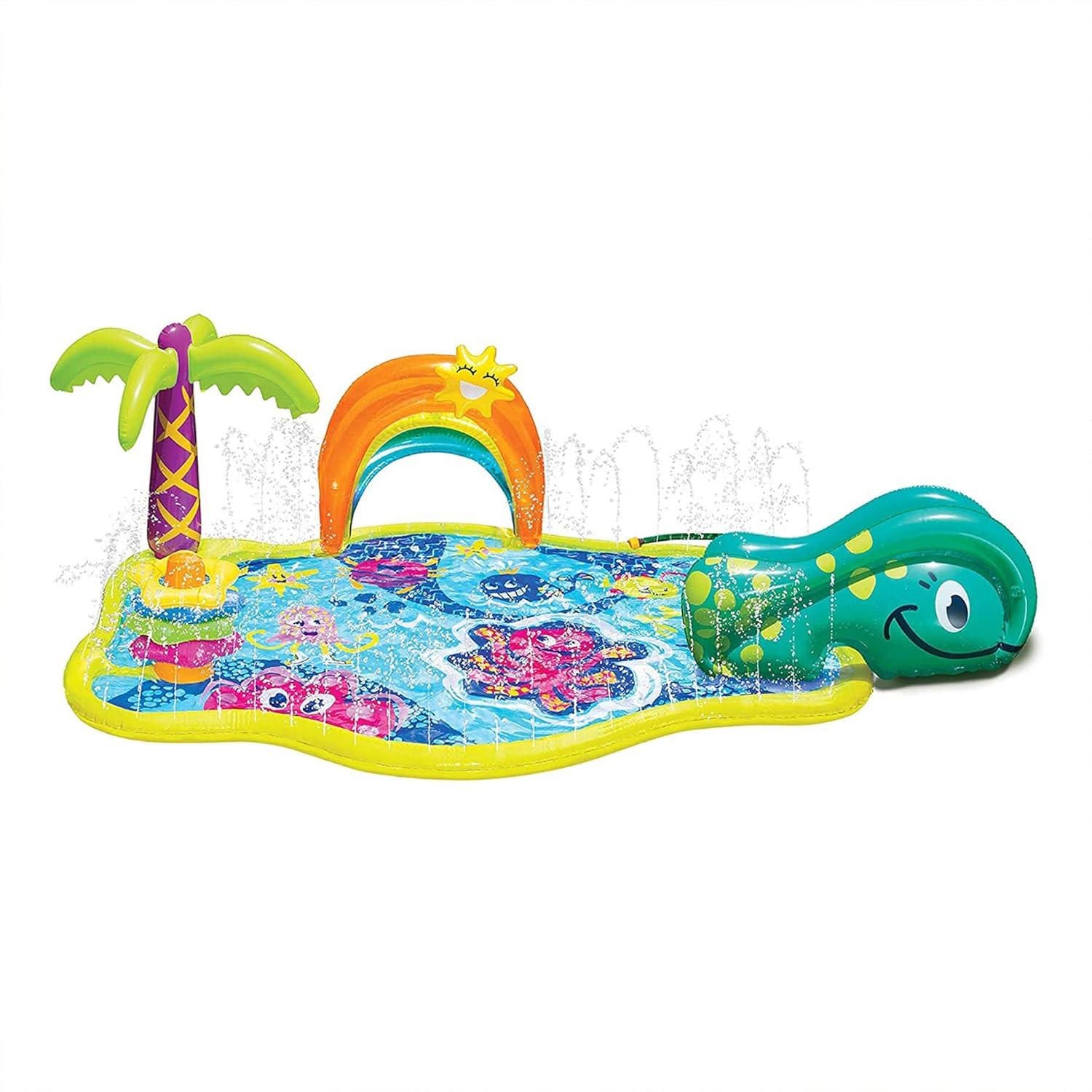 Banzai Jr. Splish Splash Water Park Outdoor Summer Play Center Ages 18 Months+