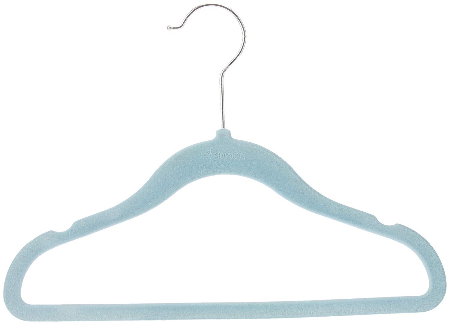 Blue Velvet Baby Hangers with Whale Design, 10 Pack