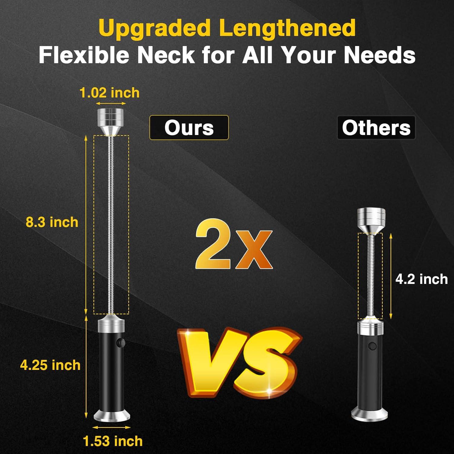 Jasee Barbecue Grill Light, BBQ Accessories for Outdoor with Magnetic Base, Mens Stocking Stuffers Grilling Gifts, 360 Degree Flexible Neck, Water Heat Resistant, Batteries Included - 2 Pack