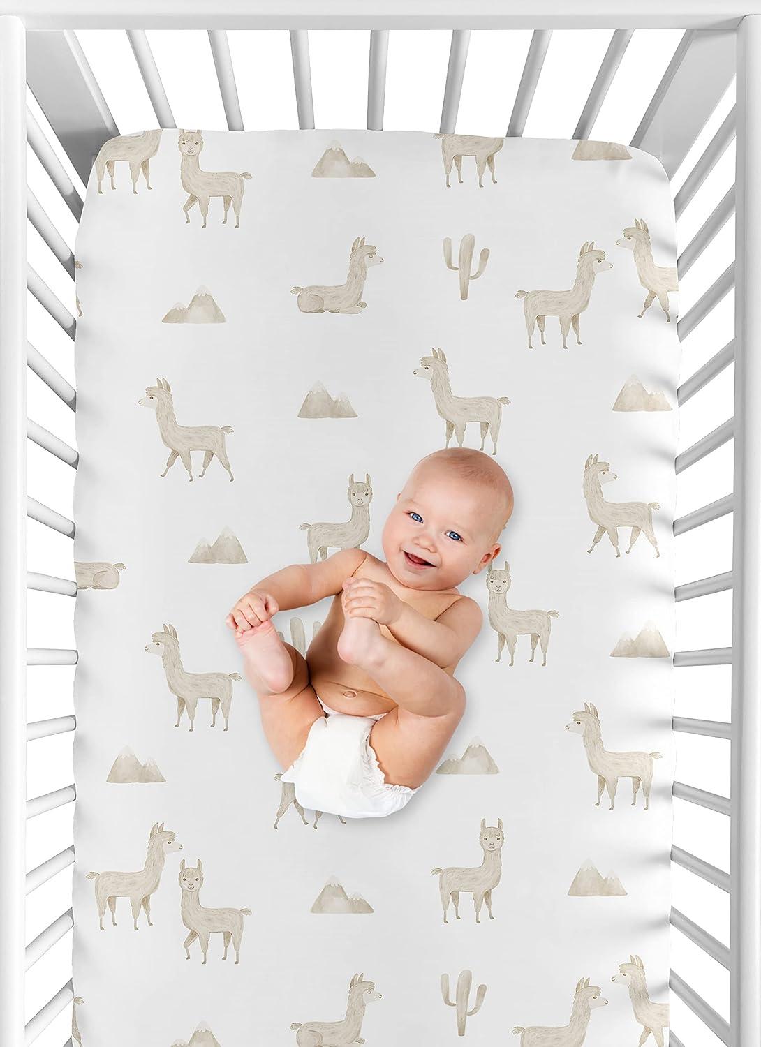 Boho Llama Fitted Crib Sheet