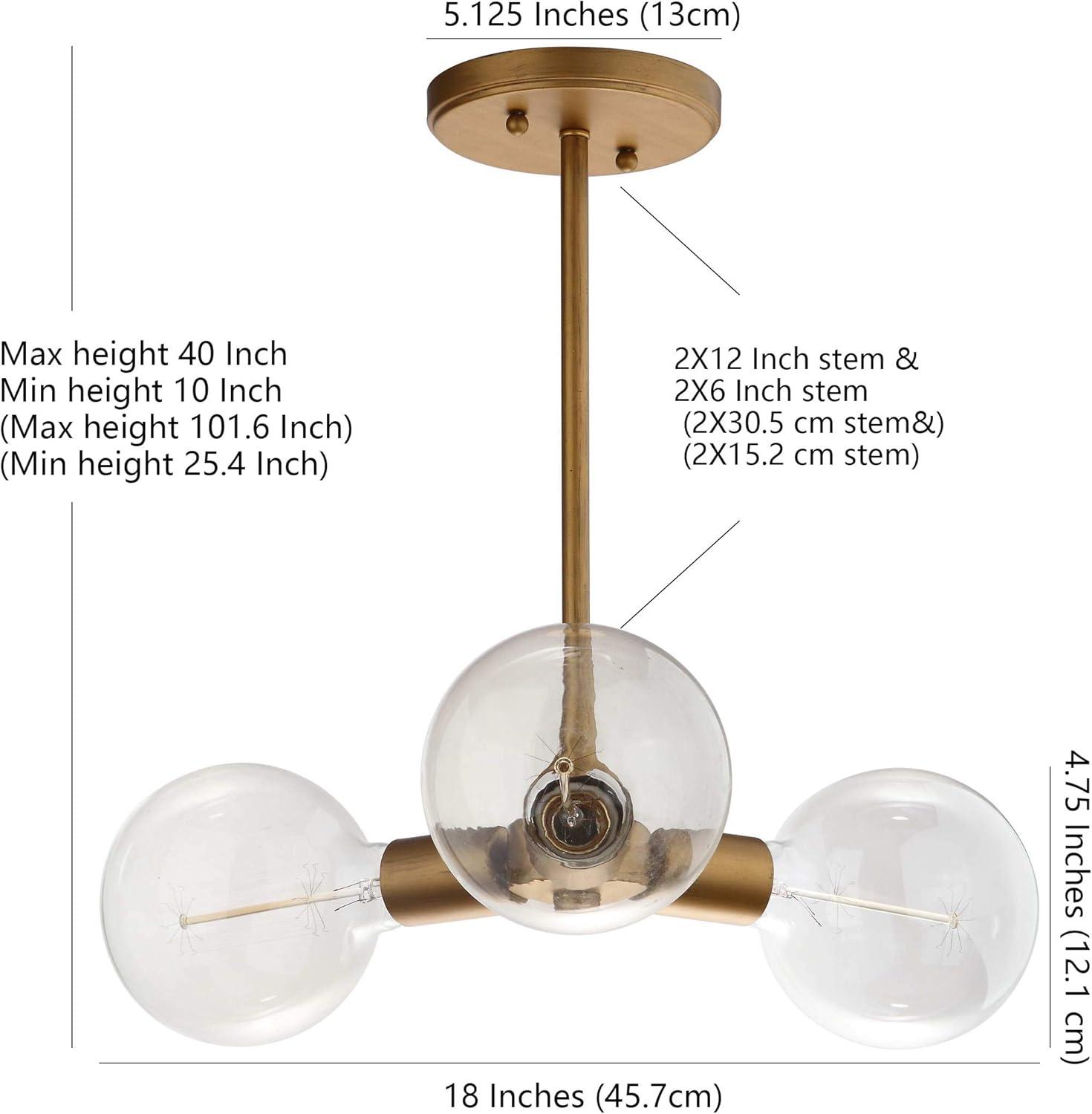 Harkin 3 Light 18 Inch Dia Adjustable Pendant - Gold - Safavieh.