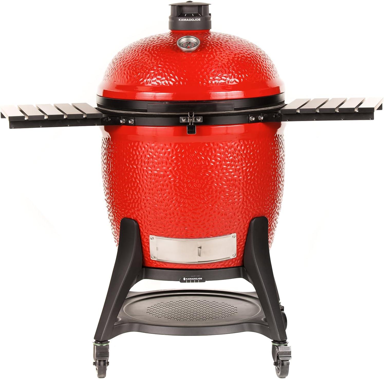 Kamado Joe BigJoe III 24-inch Charcoal Grill in Red