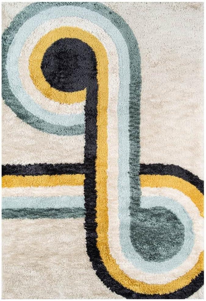 Novogratz Bullseye Blue Rug, BLUE