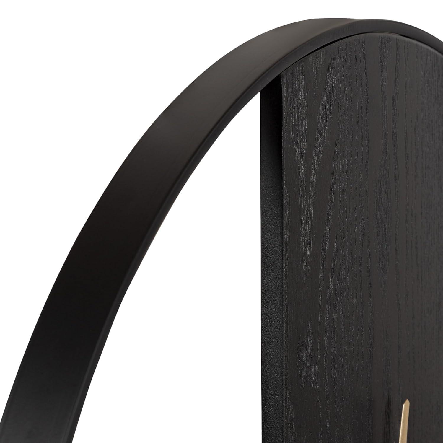 Kate & Laurel All Things Decor 24" Ladd Round Numberless Wall Clock Black