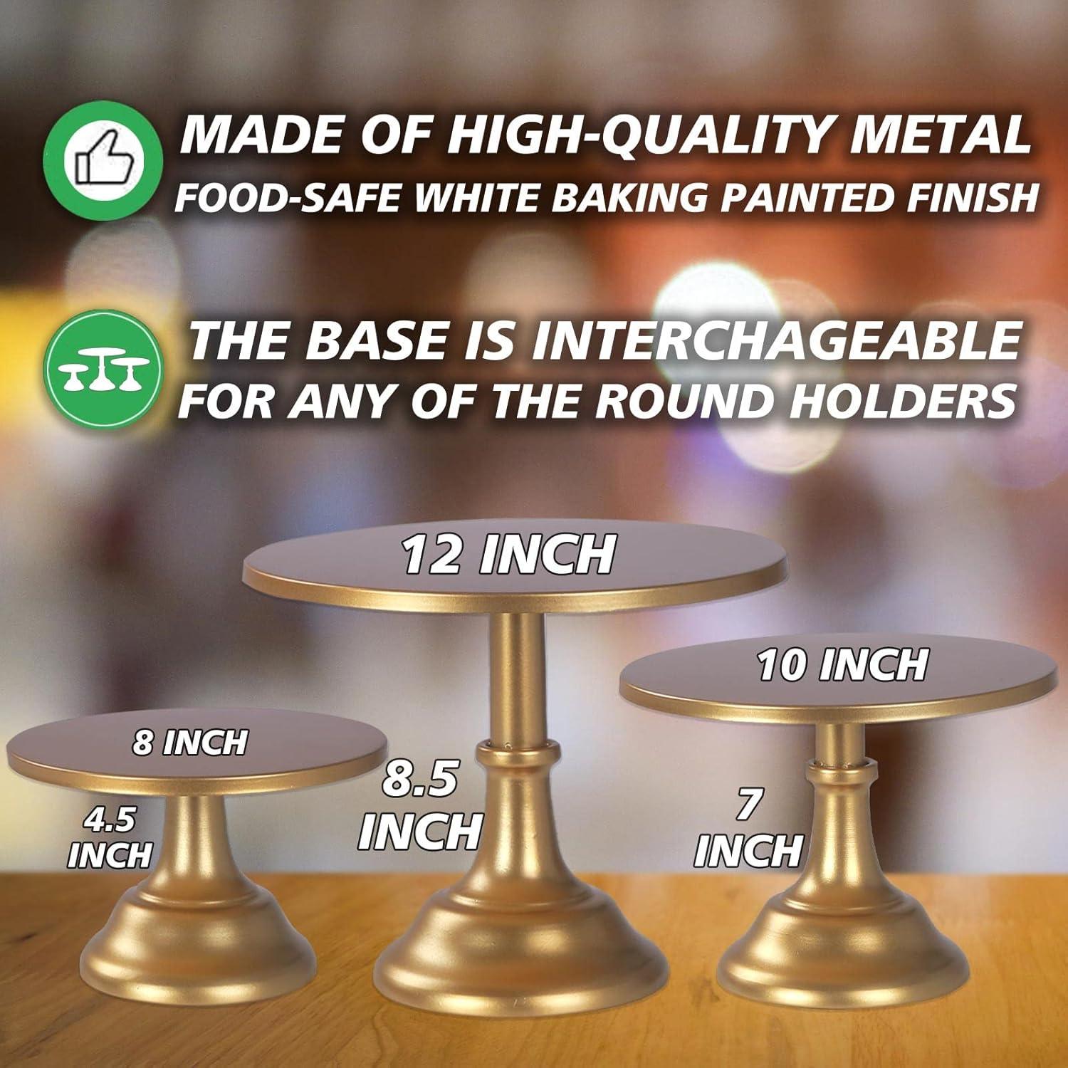 AMIENIV Iron Baby Shower Cake Stand, Gold (3 Count)