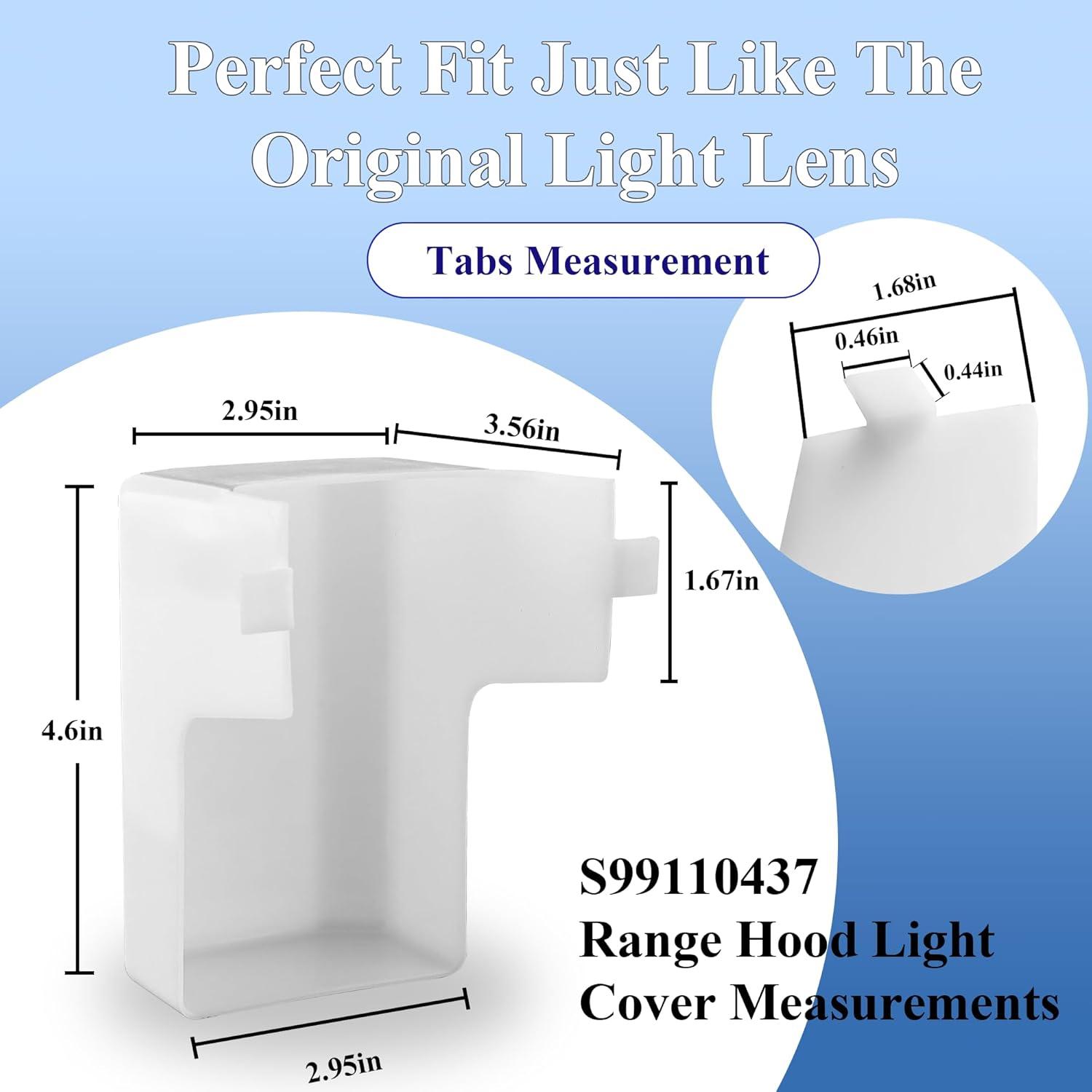 WeiLaiKeQi 99110437 Range Hood Light Lens Cover Lightweight Easy to Install Replacement