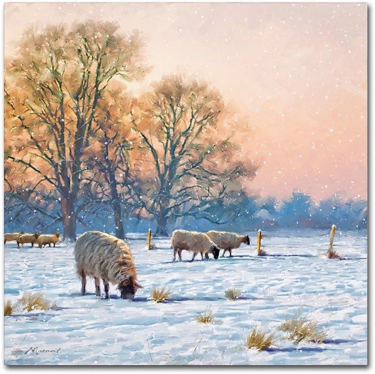 Trademark Fine Art The Macneil Studio " Winter Sheep " by The Macneil Studio