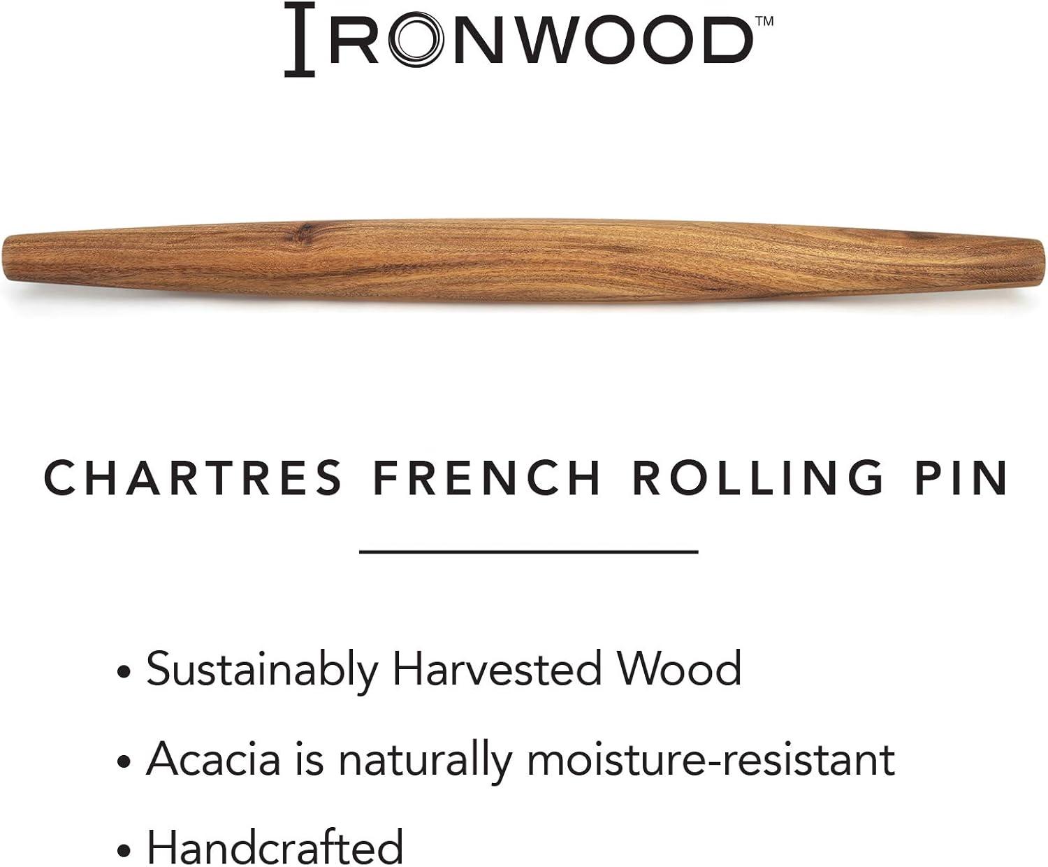 Ironwood Gourmet Wood French Rolling Pin