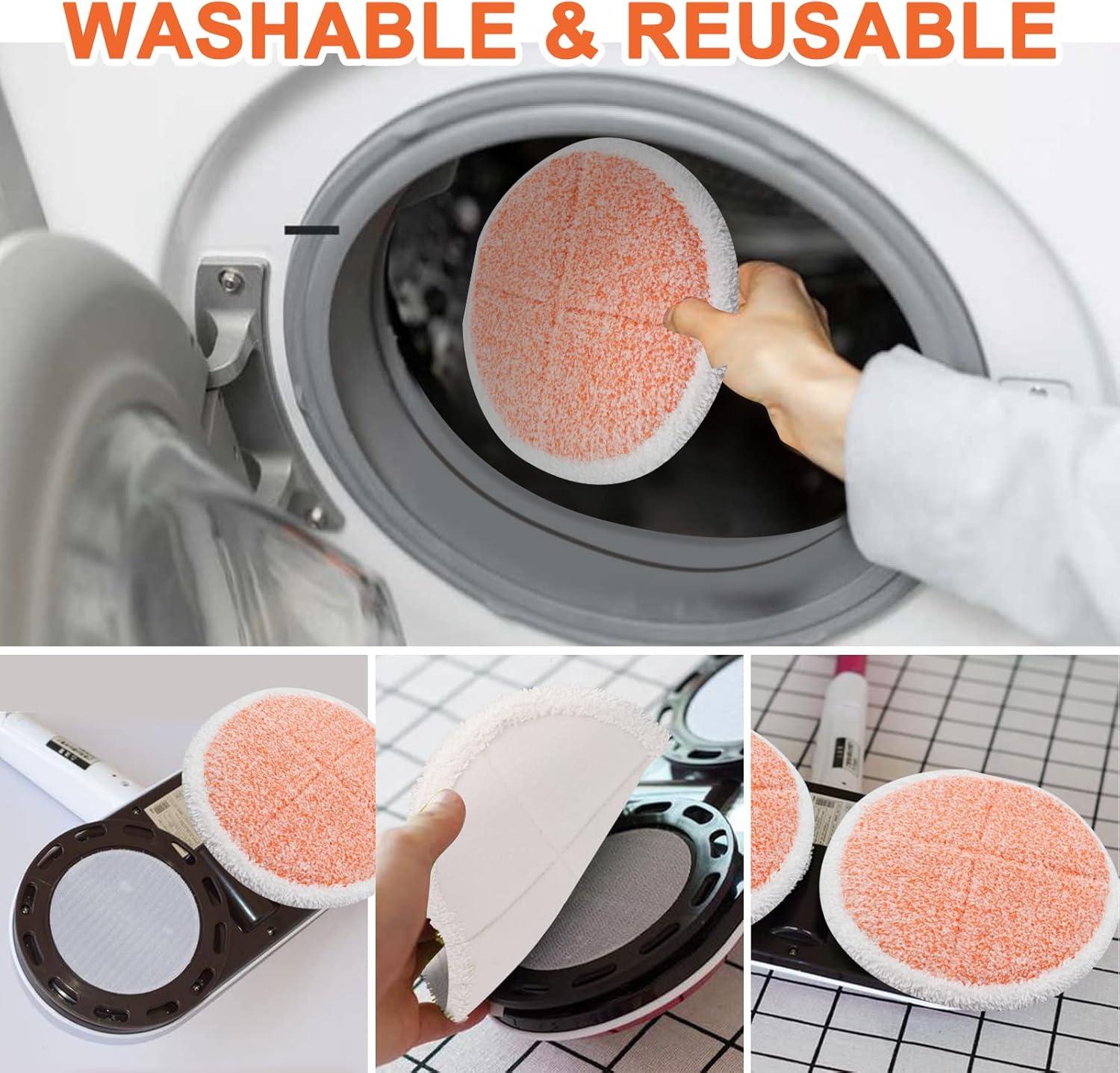 Replacement Bissell Spinwave 2039A 2124 Powered Hard Floor Mop 4 Packs Heavy Scrub Mop Pads