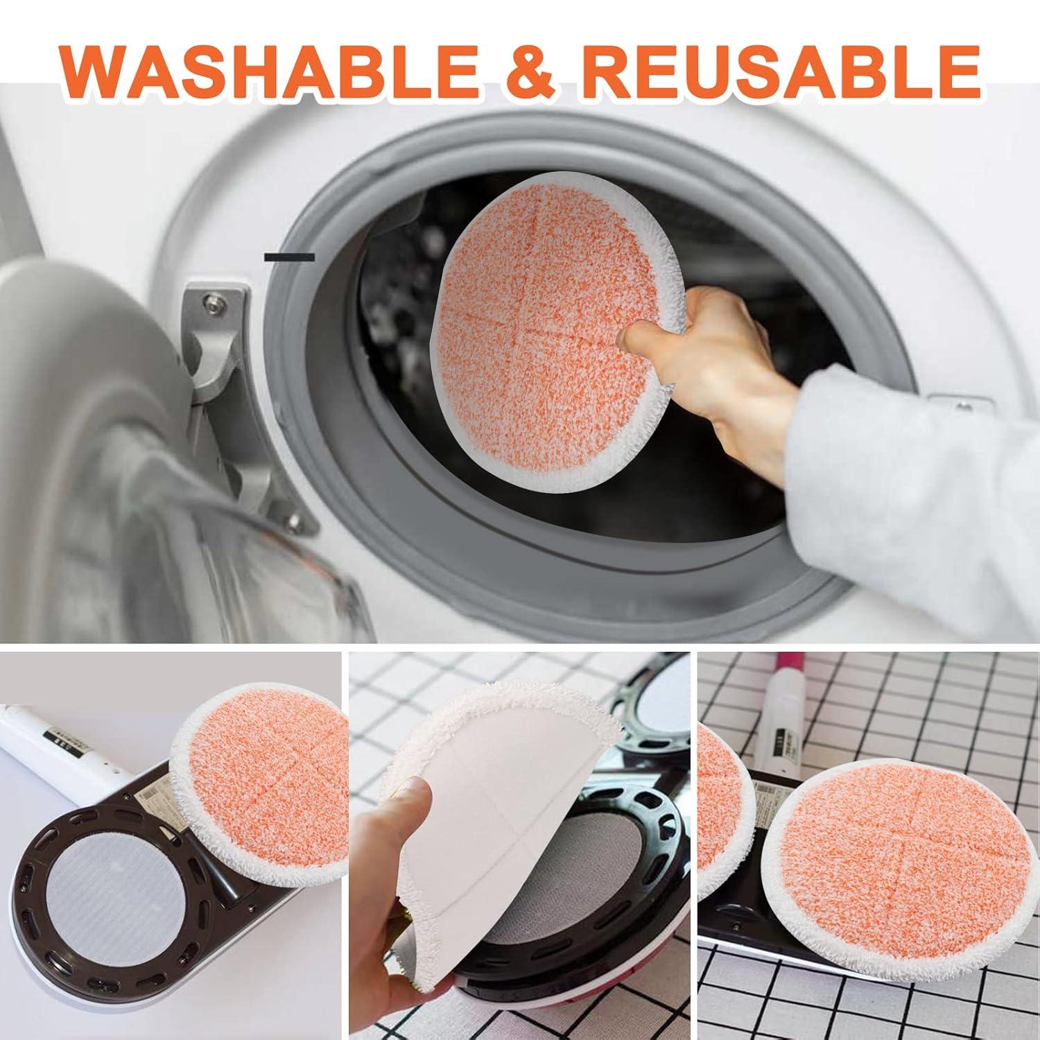 Replacement Bissell Spinwave 2039A 2124 Powered Hard Floor Mop 4 Packs Heavy Scrub Mop Pads