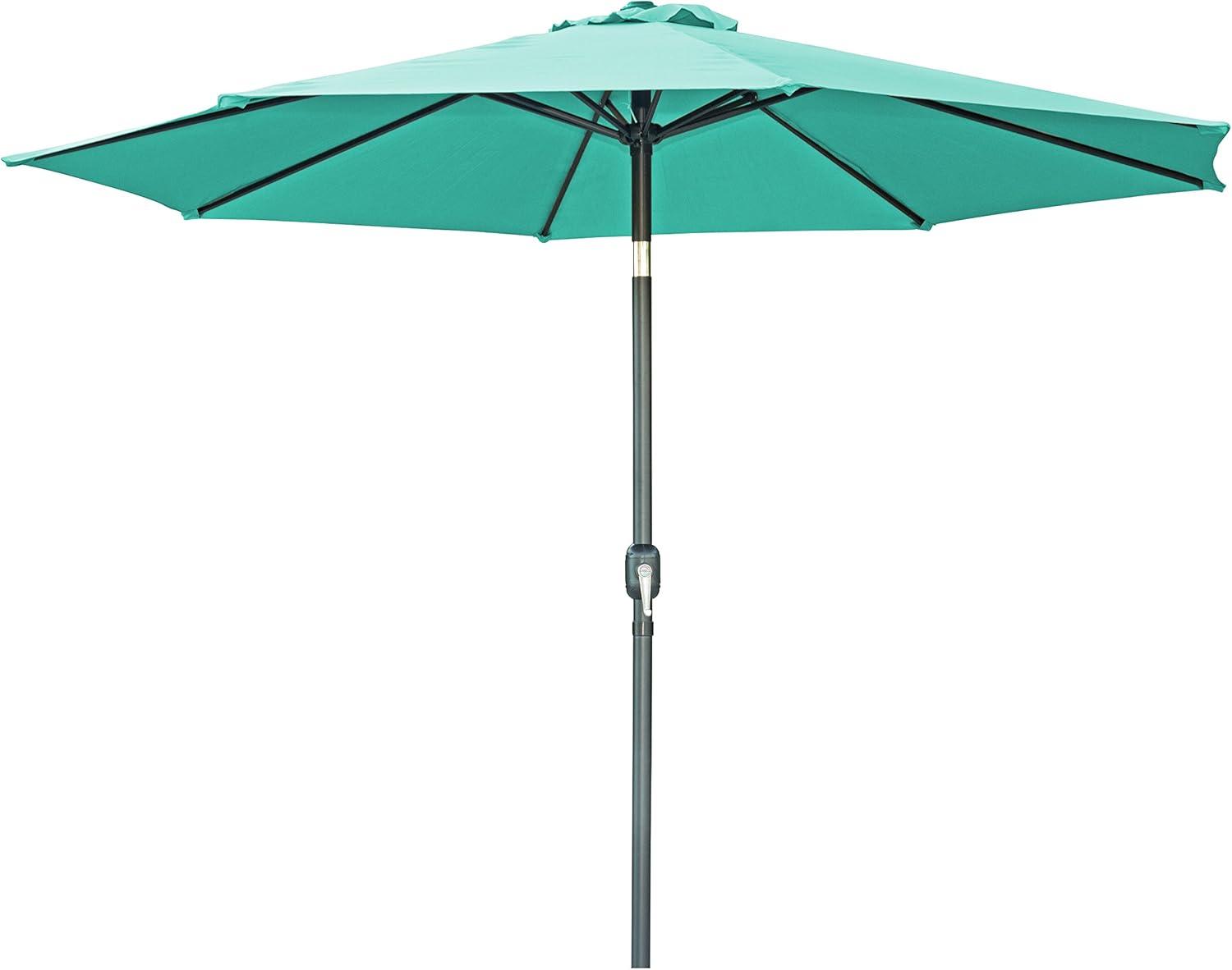 Trademark Innovations 10' Tilt Crank Patio Market Umbrella (Teal)