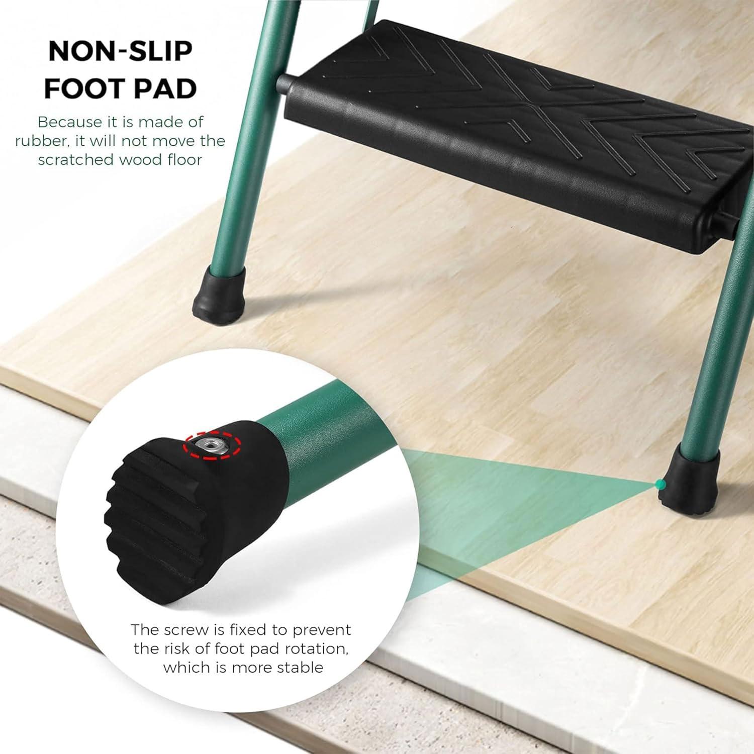 Delxo 3 - Step Steel Lightweight Folding Step Ladder