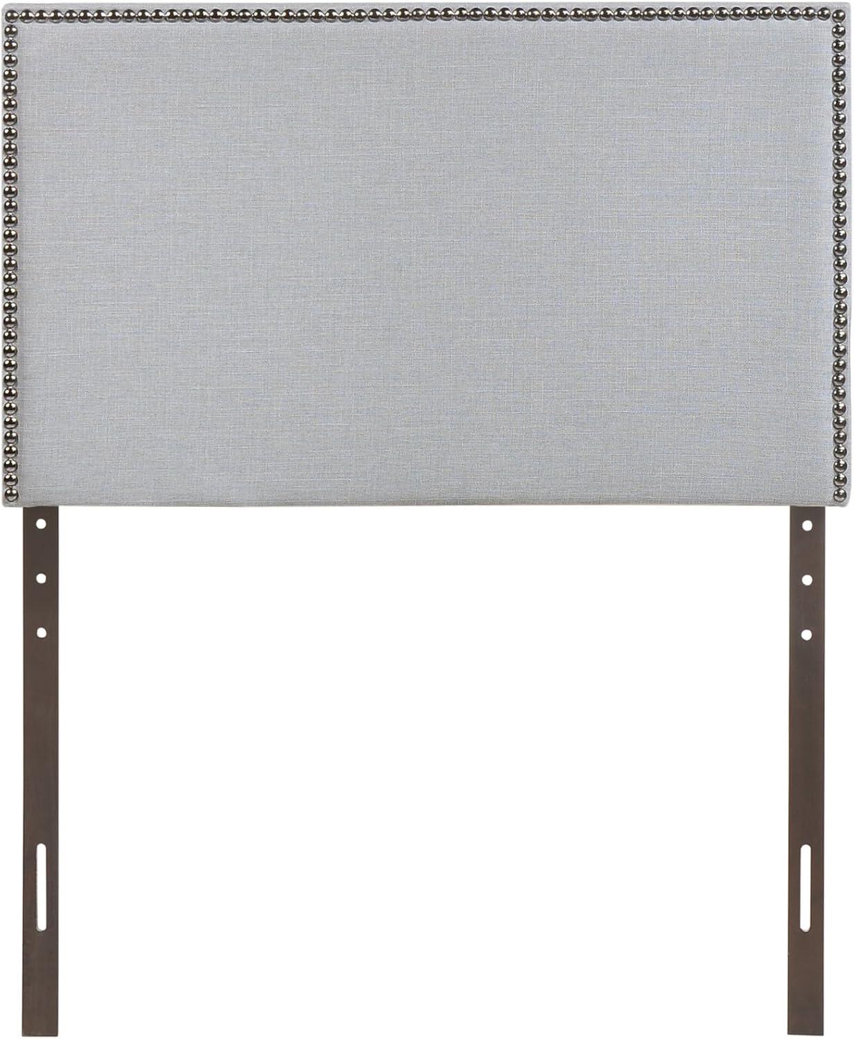 Region Sky Gray Twin Nailhead Upholstered Headboard