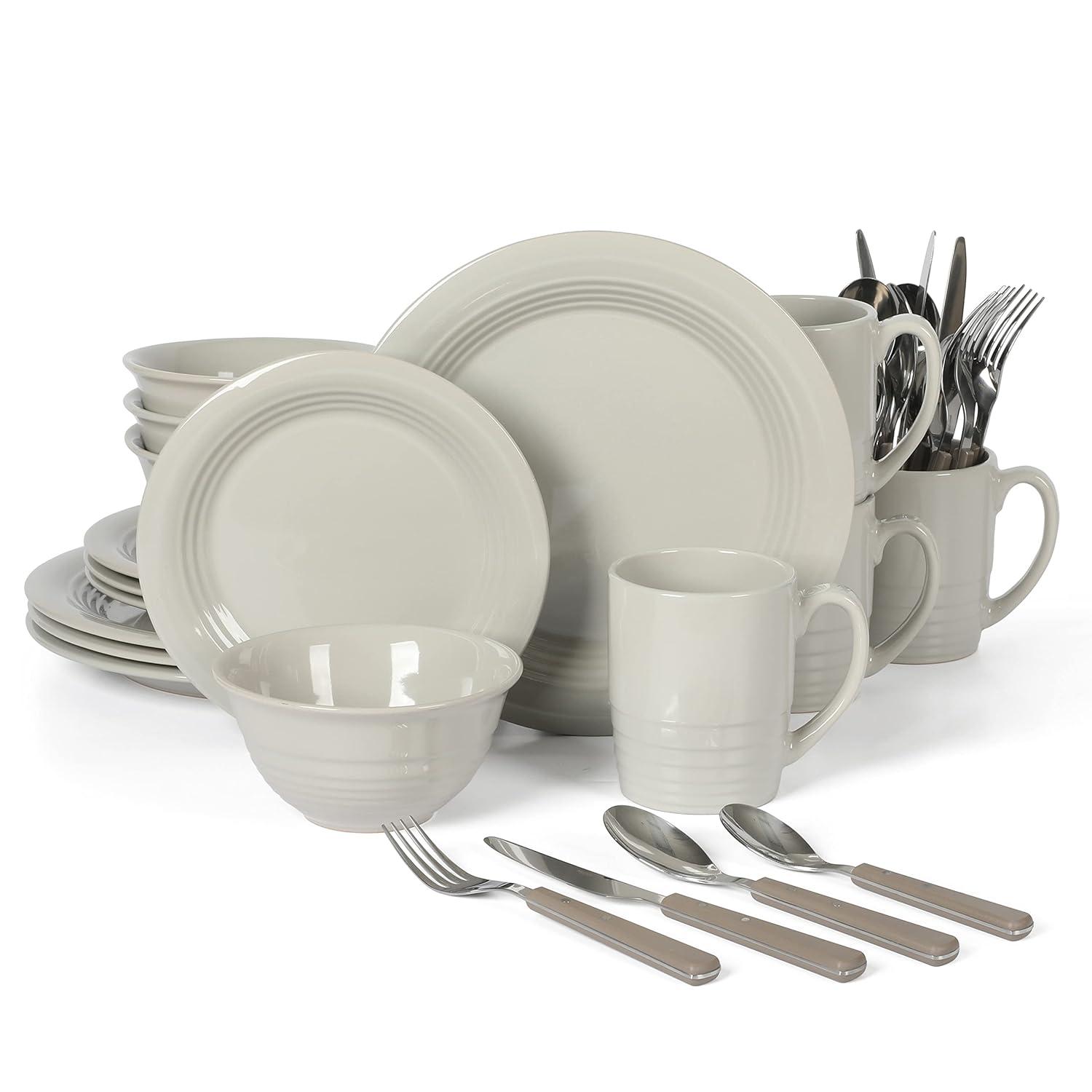 Martha Stewart Martha Stewart 32-Piece Combo Set Stoneware Dinnerware Set - Service for 4