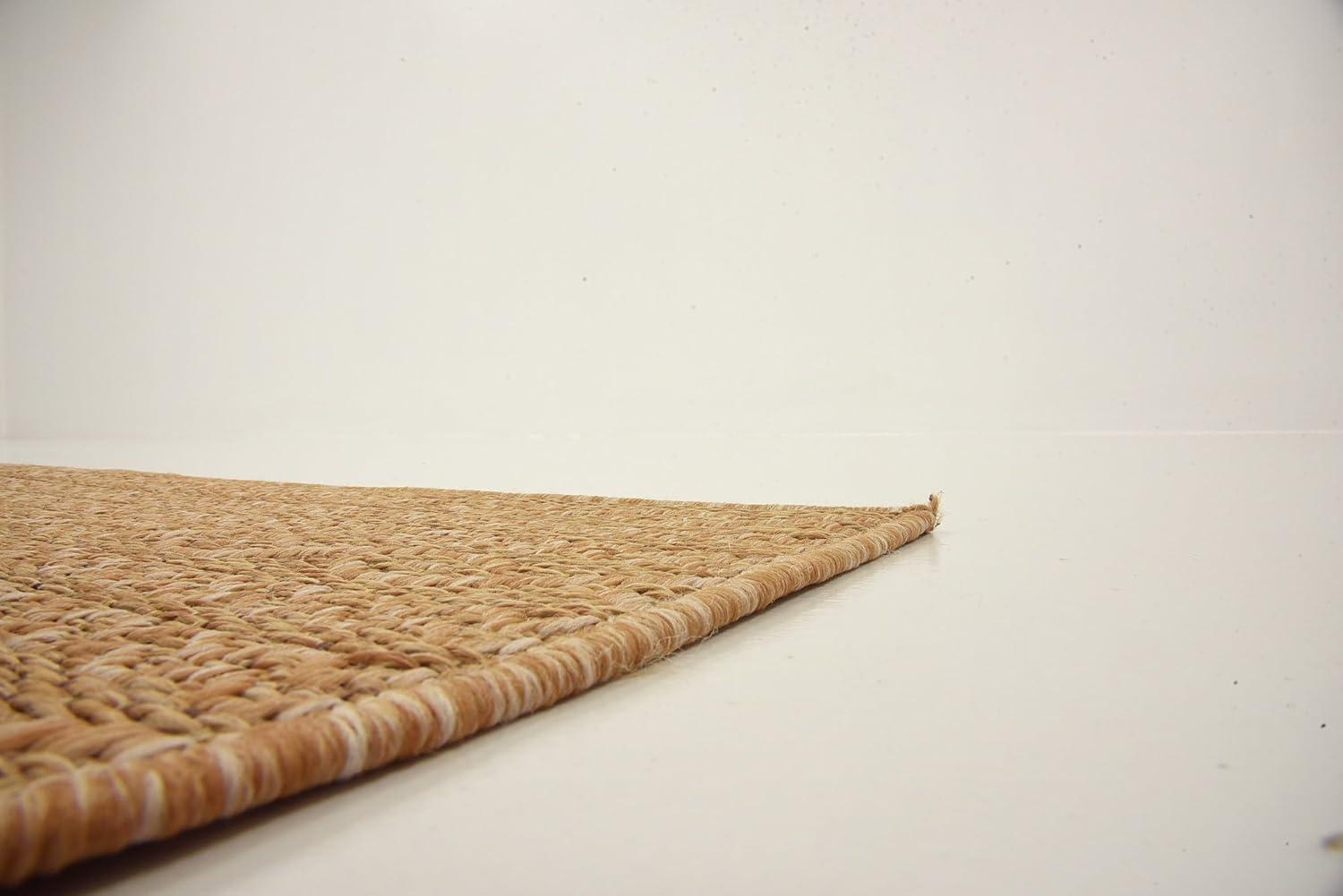 Unique Loom 6' 1 x 6' 1 Square Light Brown Outdoor Modern Links Area Rug