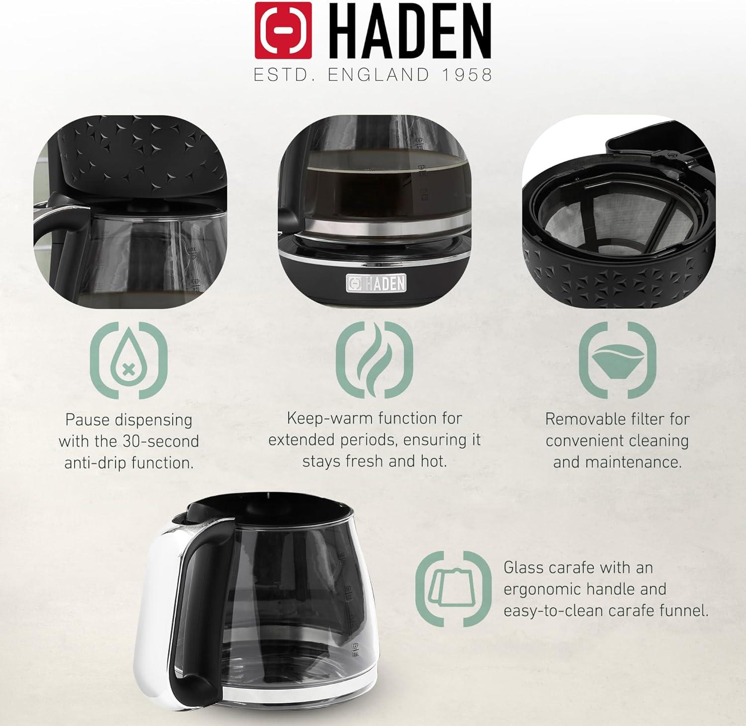 HADEN Starbeck Black Drip Coffee Maker