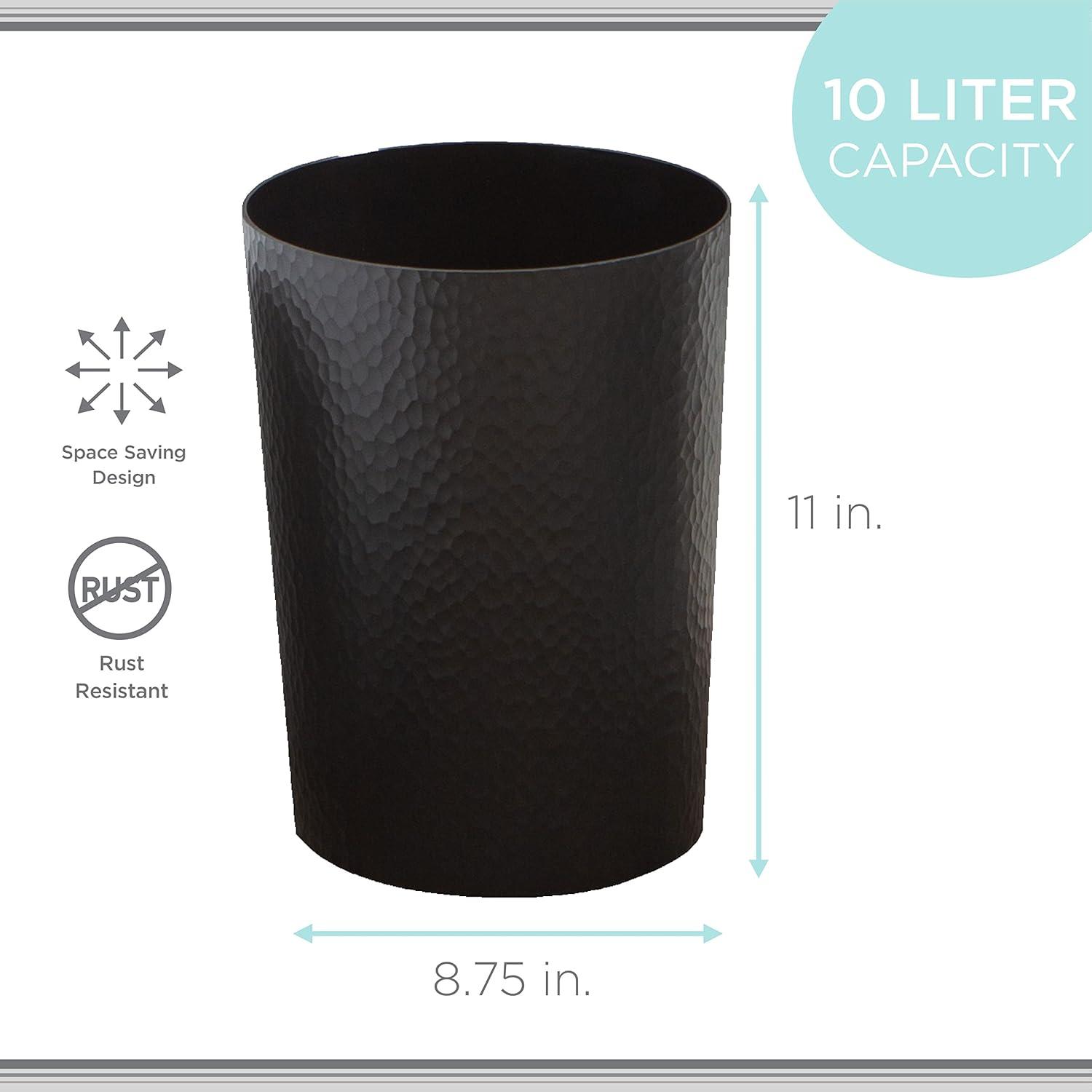 Bath Bliss Plastic Open Waste Basket (Set of 4)