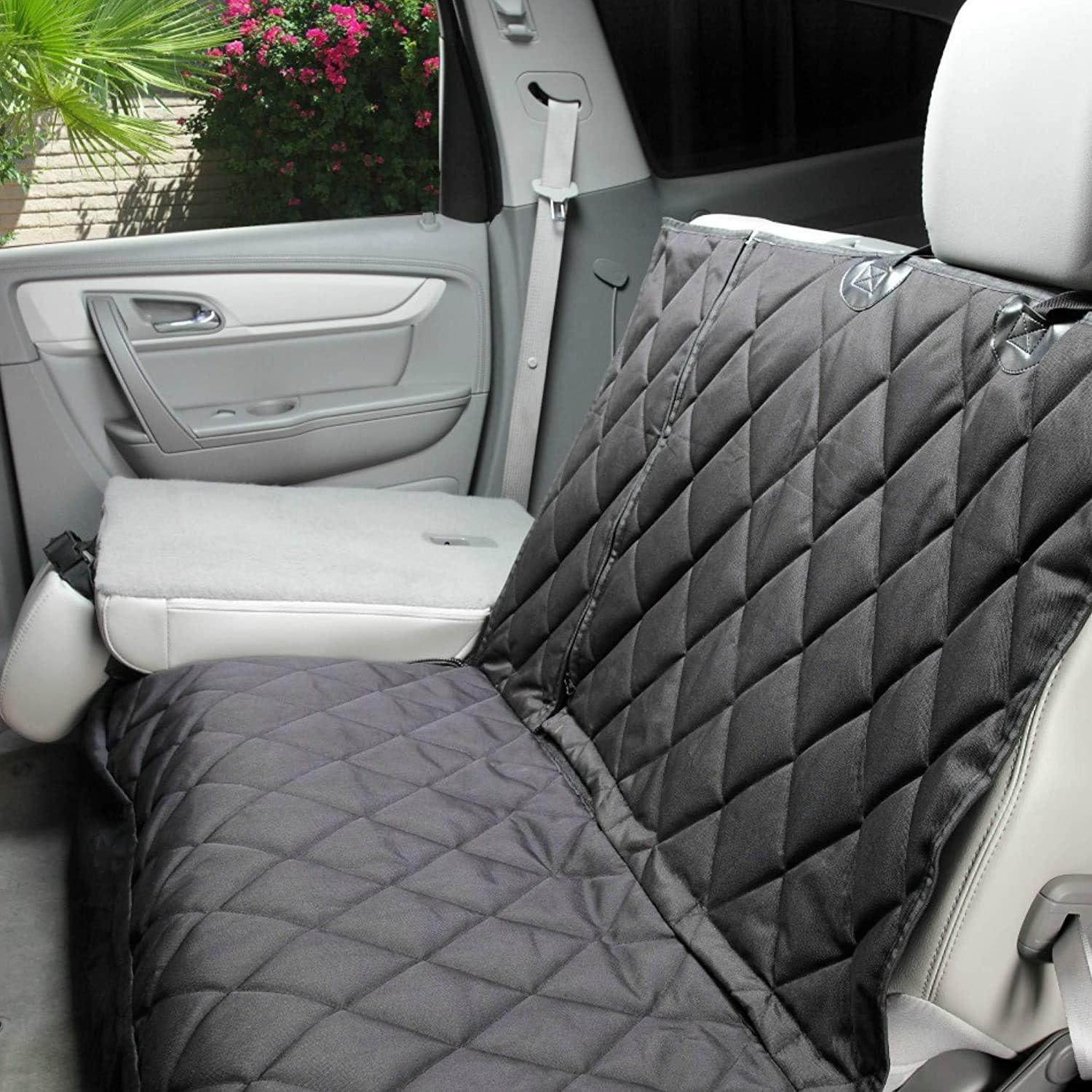 Black Heavy Duty Dog Seat Cover with Hammock for Cars