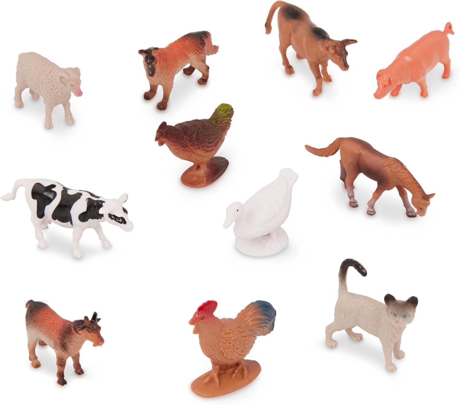 Terra by Battat – 60pcs Farm Animals Toy Tube – Mini Plastic Barnyard Animal Figurines for Kids – Includes Cow, Pig, Goat, Sheep & More – Educational Playset for Toddlers Ages 3+