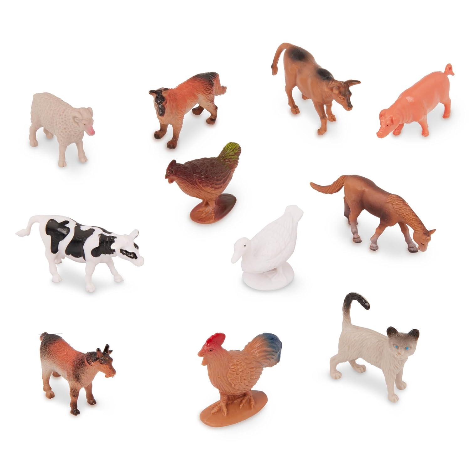 Terra by Battat – 60pcs Farm Animals Toy Tube – Mini Plastic Barnyard Animal Figurines for Kids – Includes Cow, Pig, Goat, Sheep & More – Educational Playset for Toddlers Ages 3+