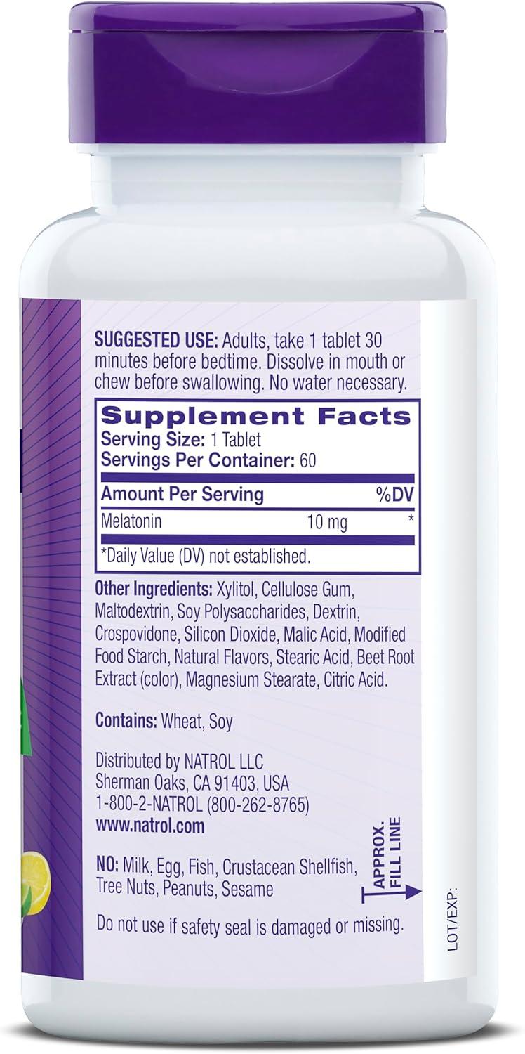 Natrol Melatonin, Citrus, 10 mg, 60 Tablets