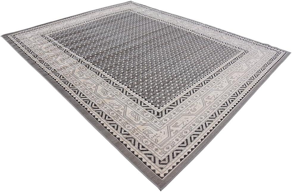 Unique Loom Williamsburg Collection Area Rug - Allover (7' 10" x 10' Rectangle Gray/Black)