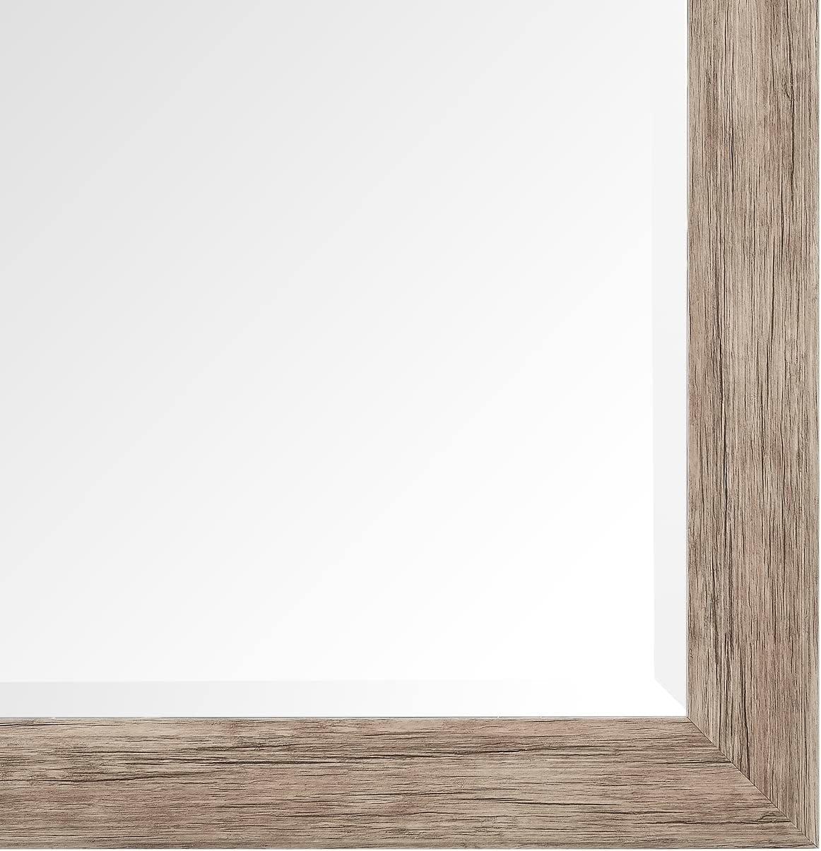 Rustic Mirror, 65"LX32"W Full length Mirror, Faux Wood Mirror, Farmhouse Mirror, Large Mirror, Floor Mirror for Home, Standing Mirror for Bedroom, Mirrors Wall Mirror by Naomi Home - Natural