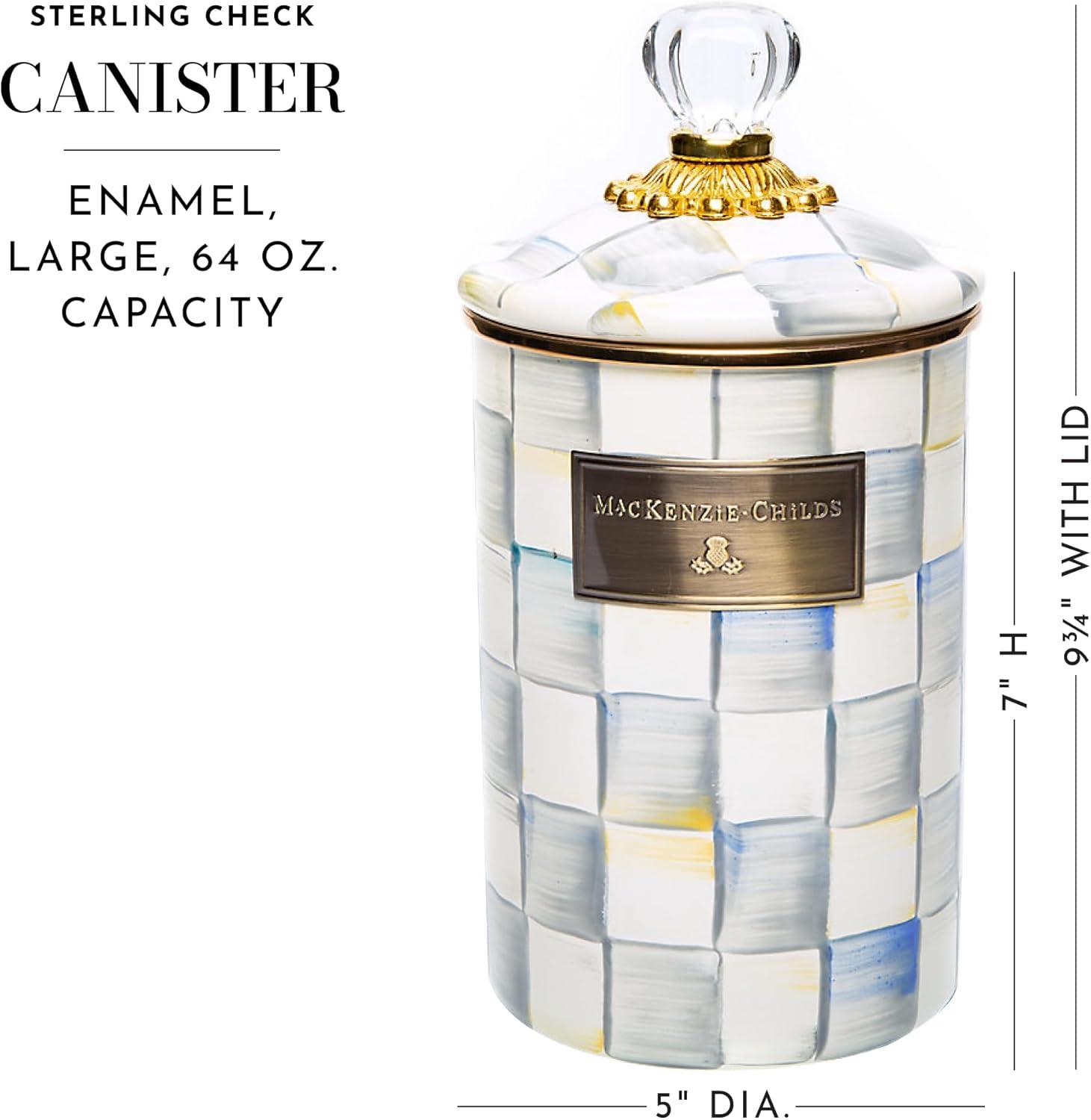 Sterling Check Elegance Clear Glass Canister Set