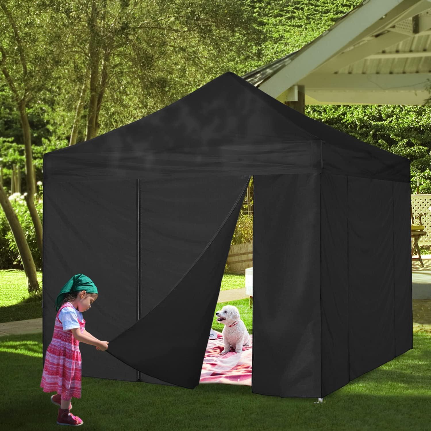 HLong Canopy Tent Sidewall for 10x10 Pop Up Canopy, 1 Piece, Black