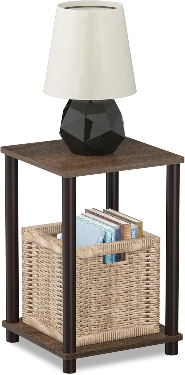 Furinno Turn-N-Tube Haydn End Table, Walnut/Brown