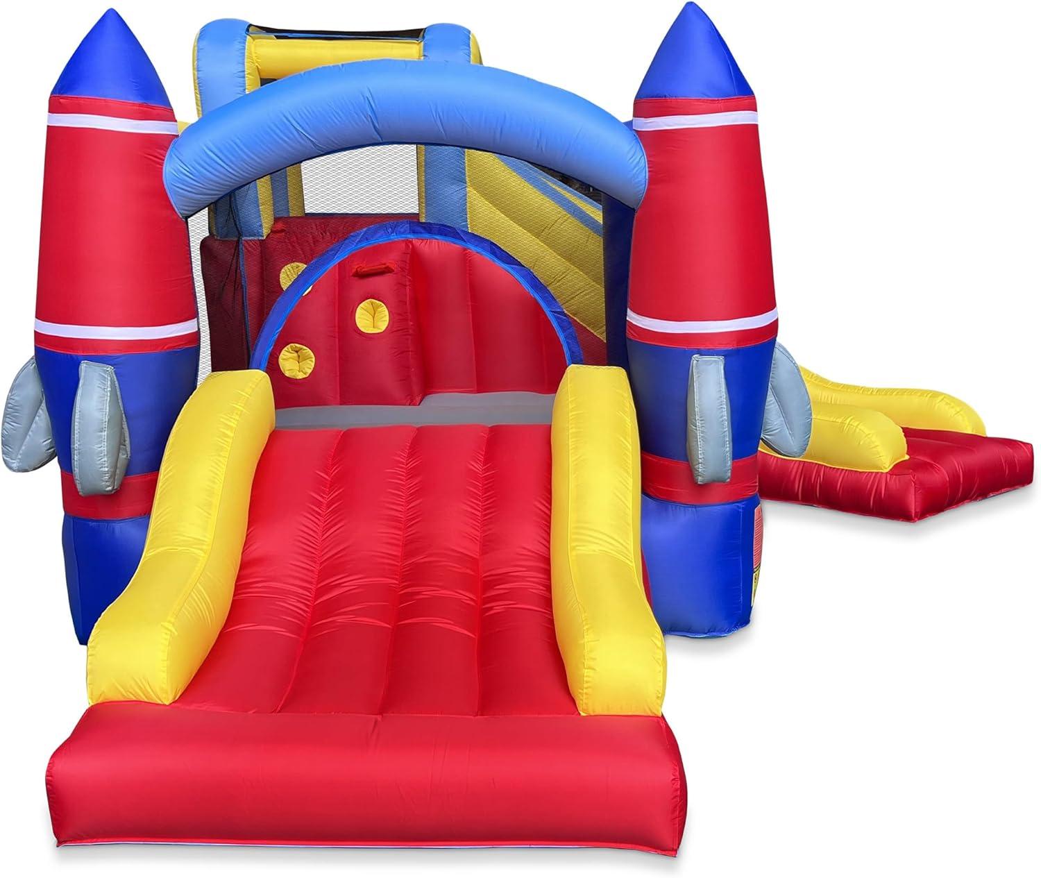 12' x 13' Rocket Bounce House with Slides and Air Blower