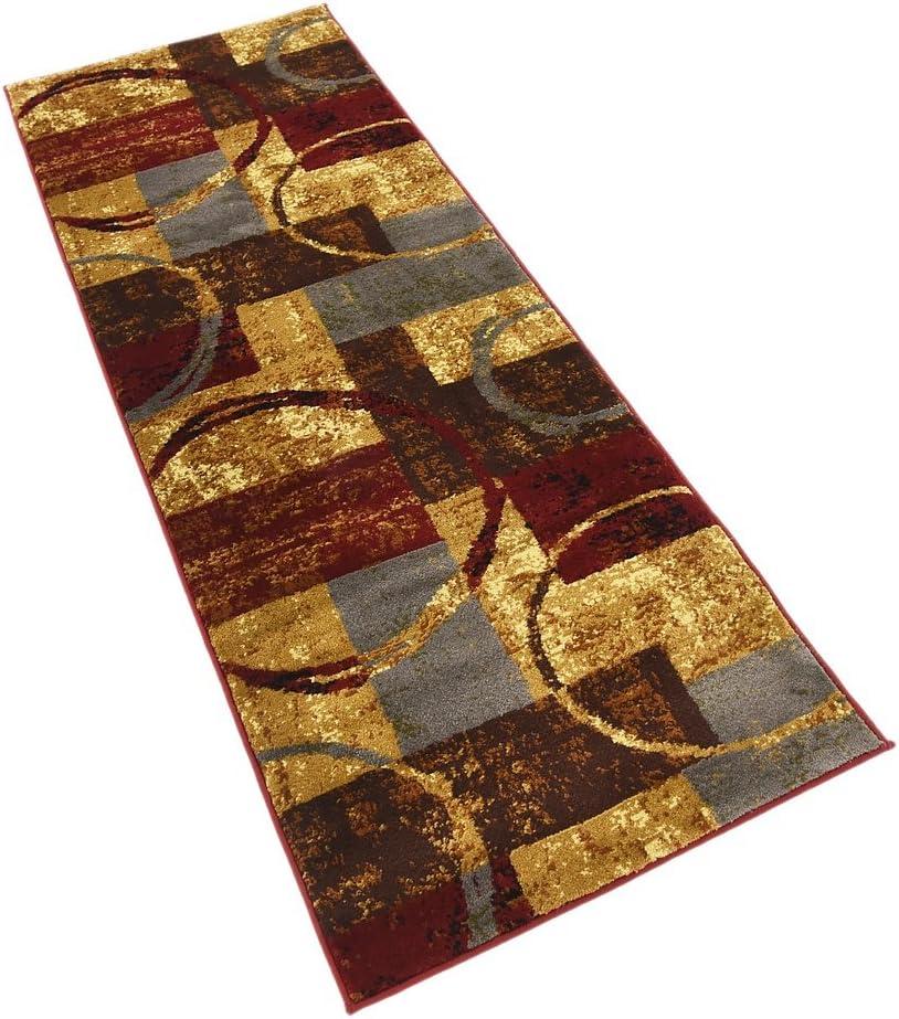 Unique Loom Barista Collection Area Rug - Kouillou (2' 2" x 6' 1" Runner Multi/Brown)