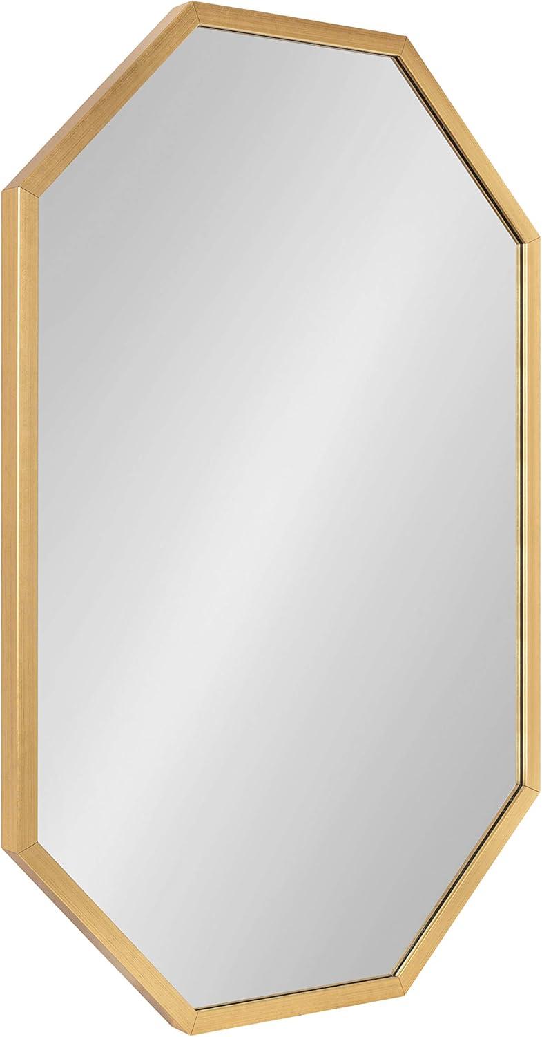 24" x 36" Laverty Octagon Wall Mirror Gold - Kate & Laurel All Things Decor