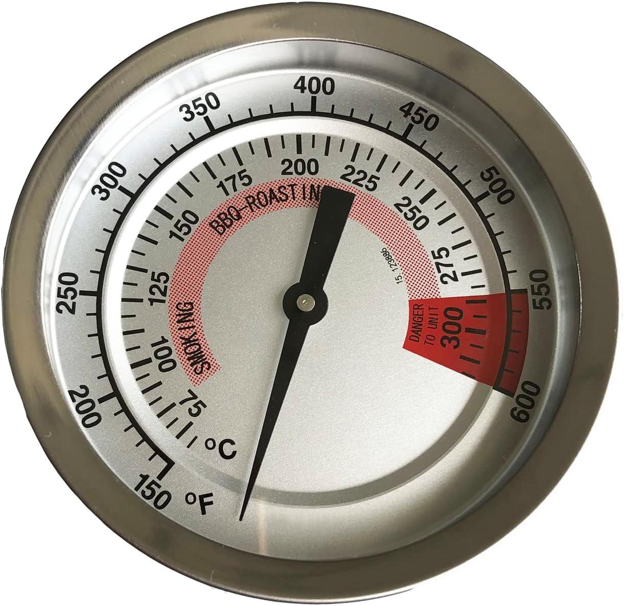 BBQ Grill Thermometer Heat Indicator Replacement Parts for Kitchenaid 720-0787D, 720-0819, 720-0745, 720-0733A, 720-0745B, 720-0826 - Compatible Barbeque Temperature Gauge Thermostat