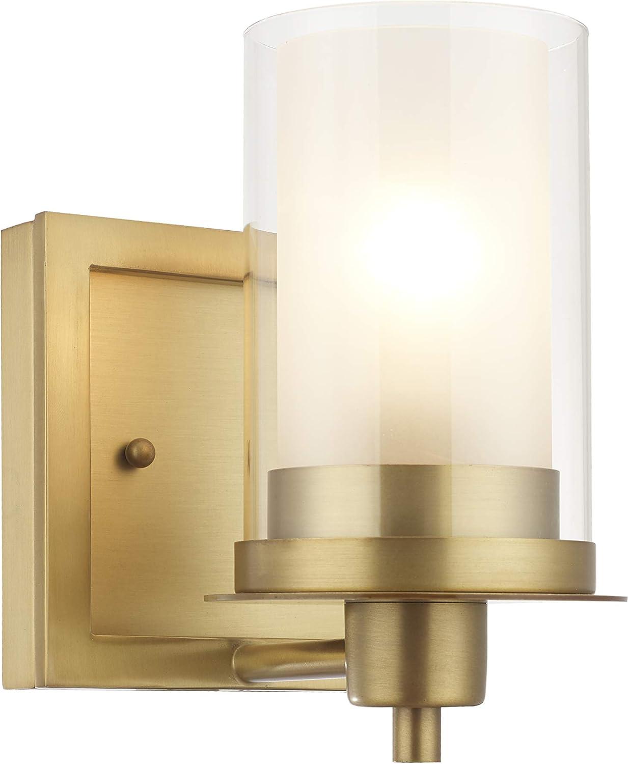 Juno Brushed Brass and Glass Wall Sconce