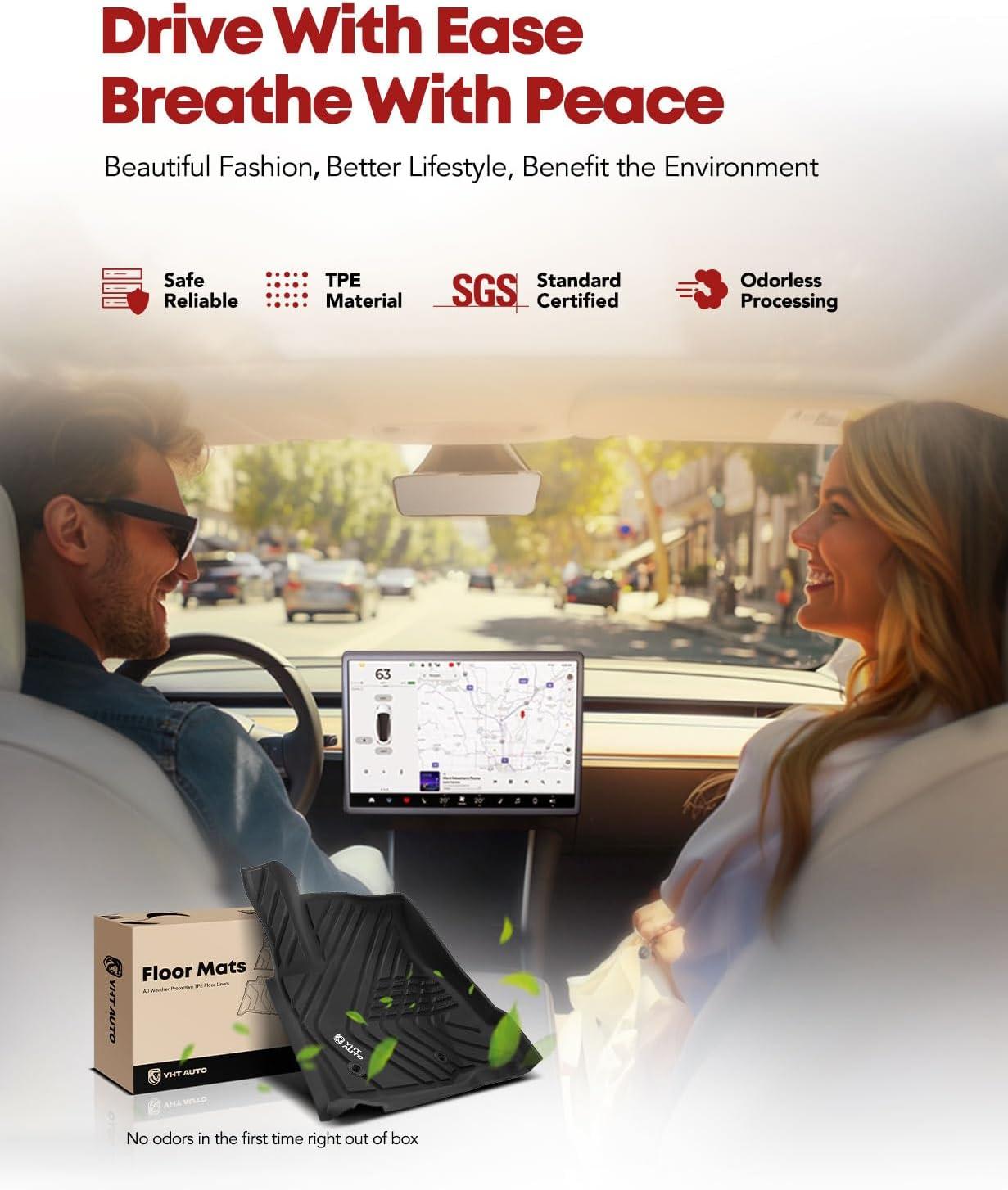 Rough Country Flex-Fit Floor Mats for 2016-2023 Toyota Tacoma - FF-71216