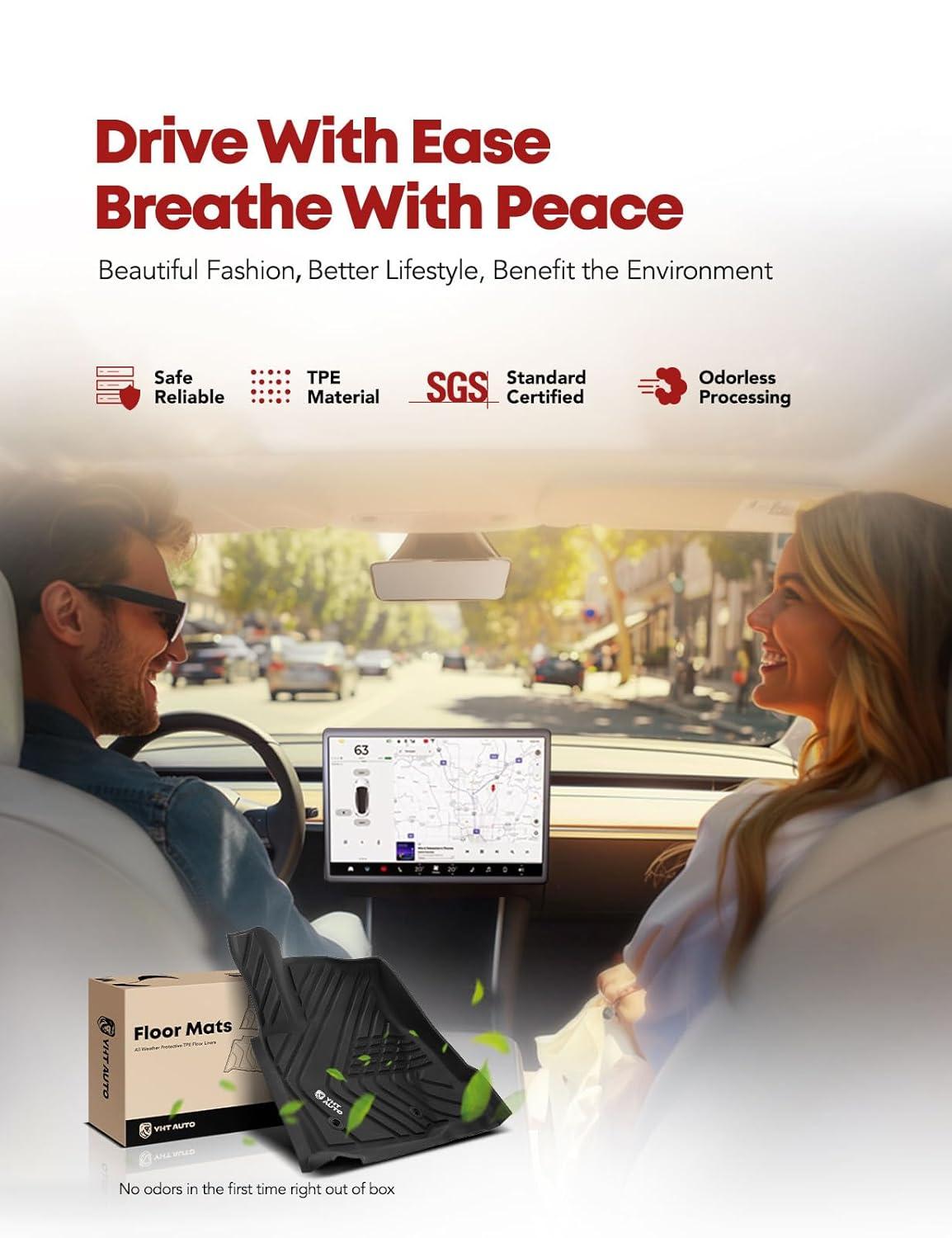 Rough Country Flex-Fit Floor Mats for 2016-2023 Toyota Tacoma - FF-71216