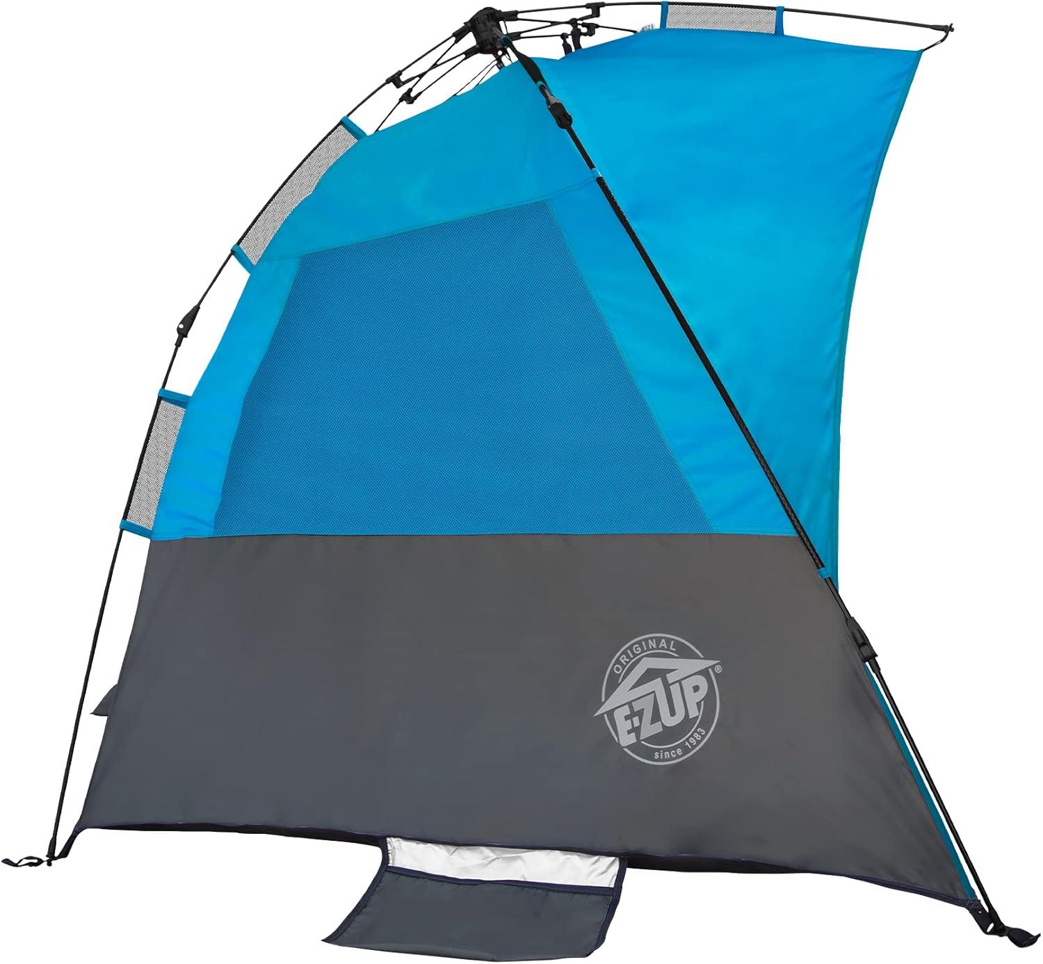 E-Z Up® Wedge Instant Shelter® Beach Tent, Blue Splash