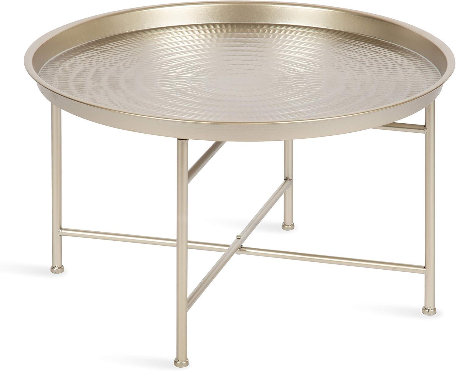 Kate and Laurel Mahdavi Round Metal Coffee Table