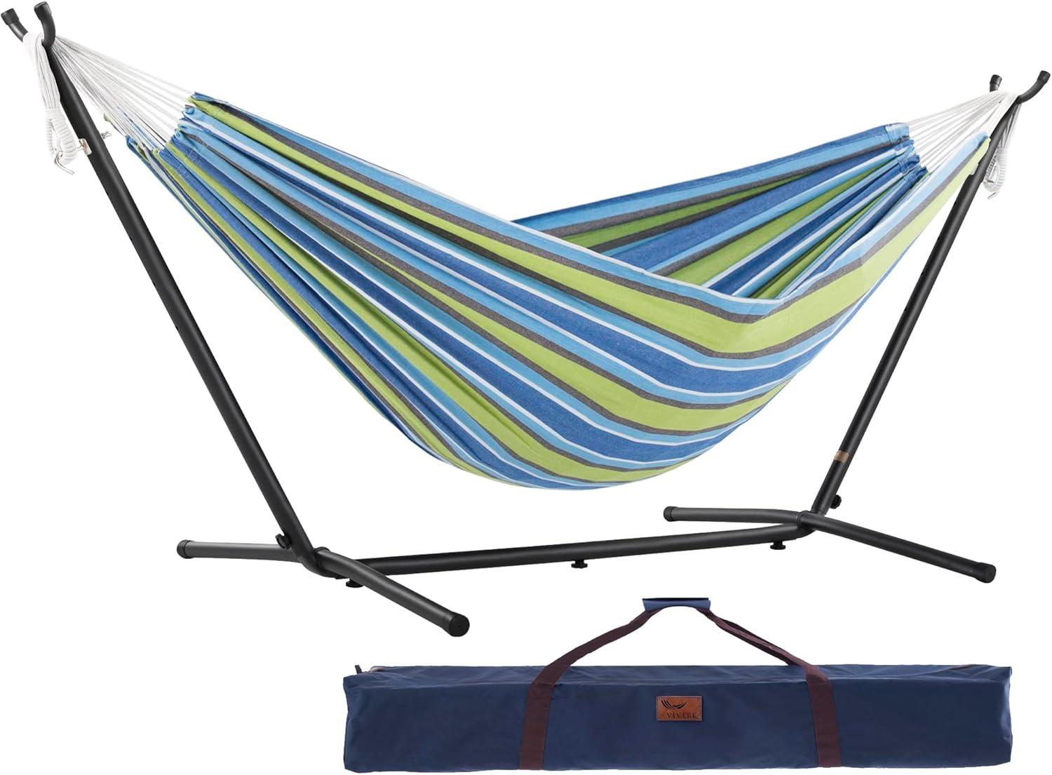 Vivere 9ft Double Hammock with Stand Oasis