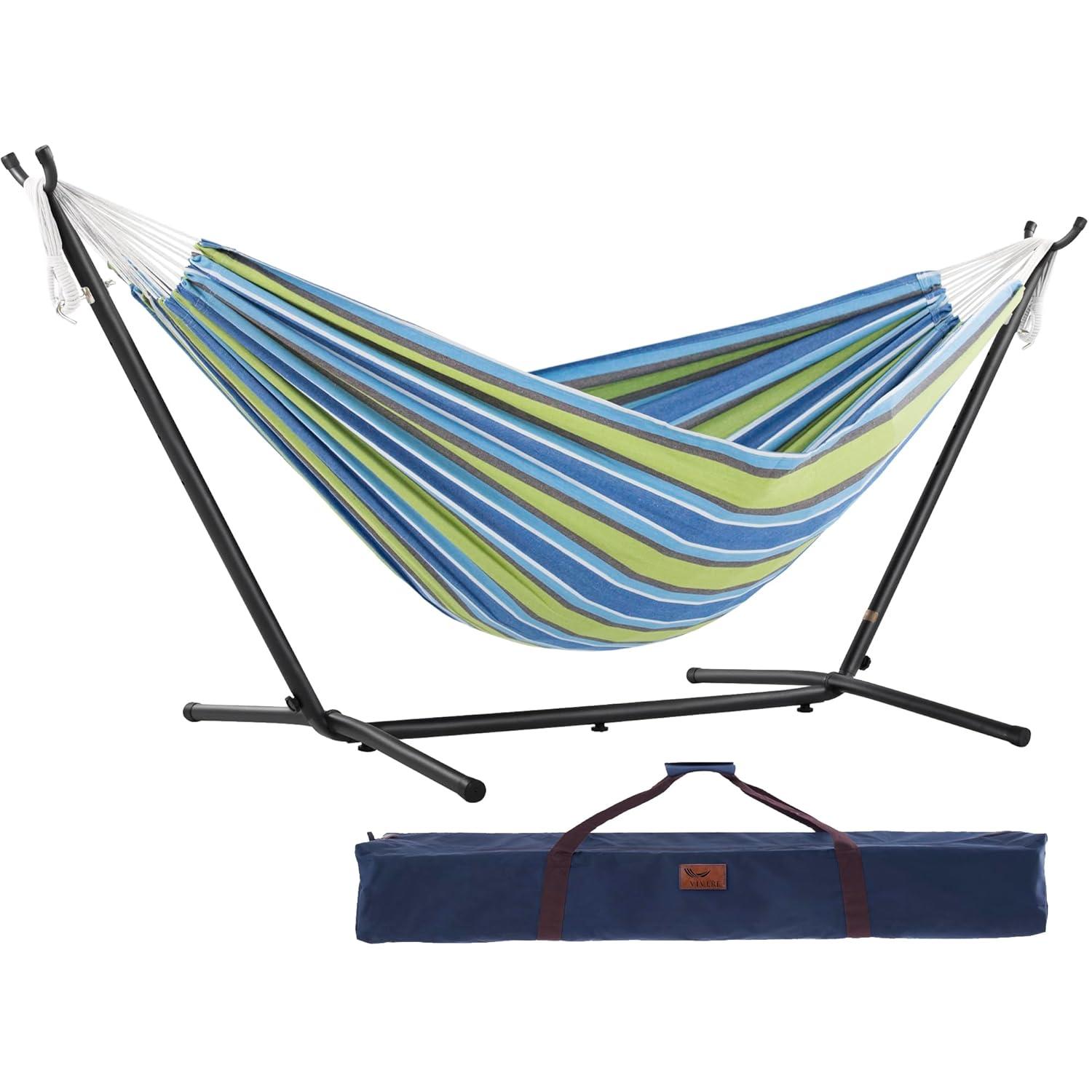 Vivere 9ft Double Hammock with Stand Oasis