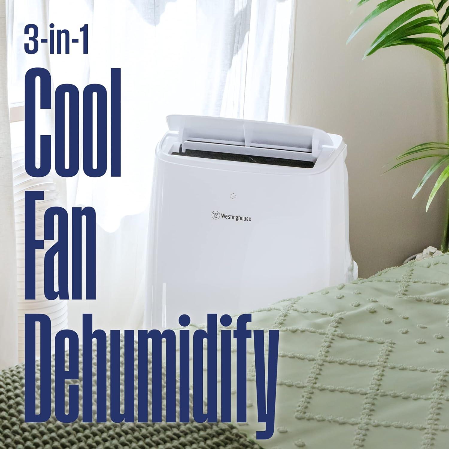 Westinghouse 8,000 BTU White Portable Air Conditioner with Remote