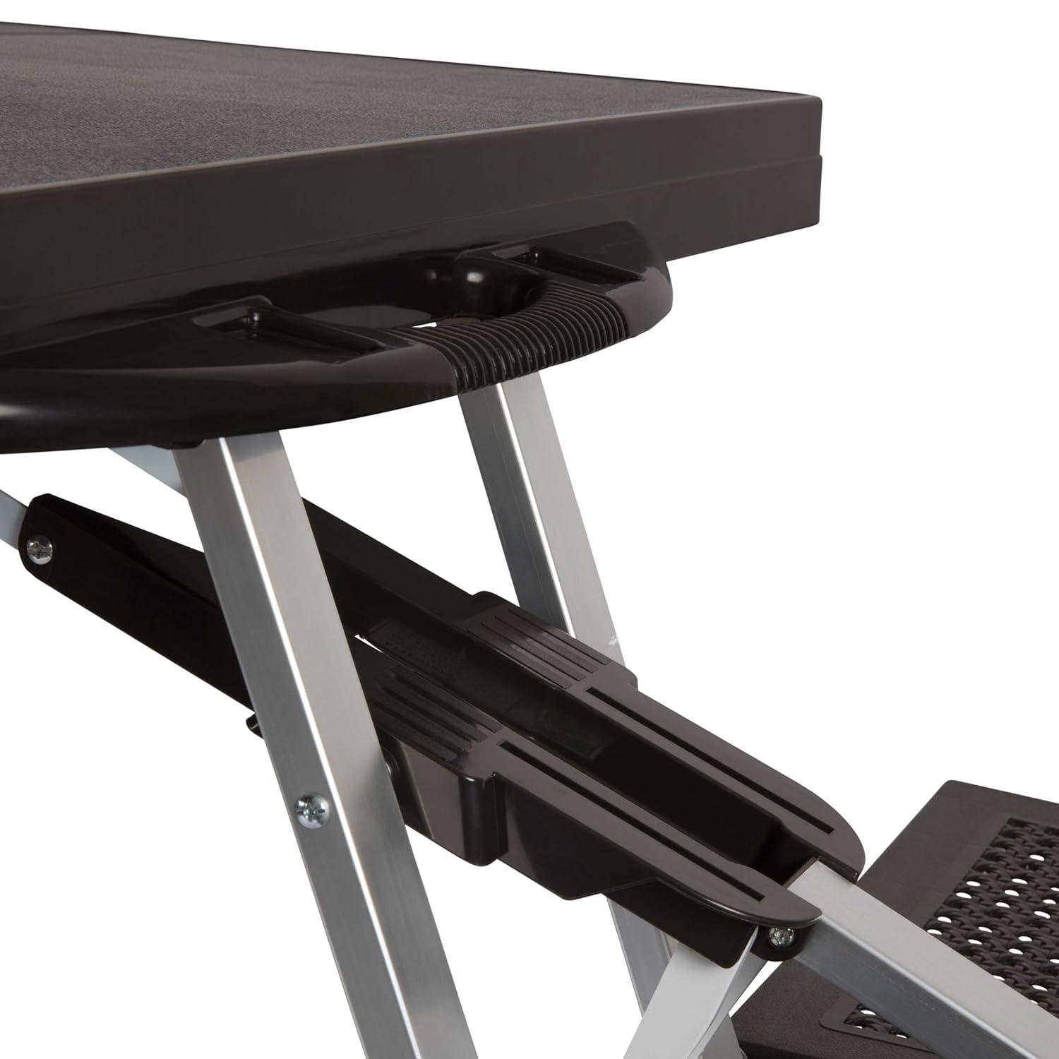 Oniva Rectangle Portable Dining Table with Seats - Black