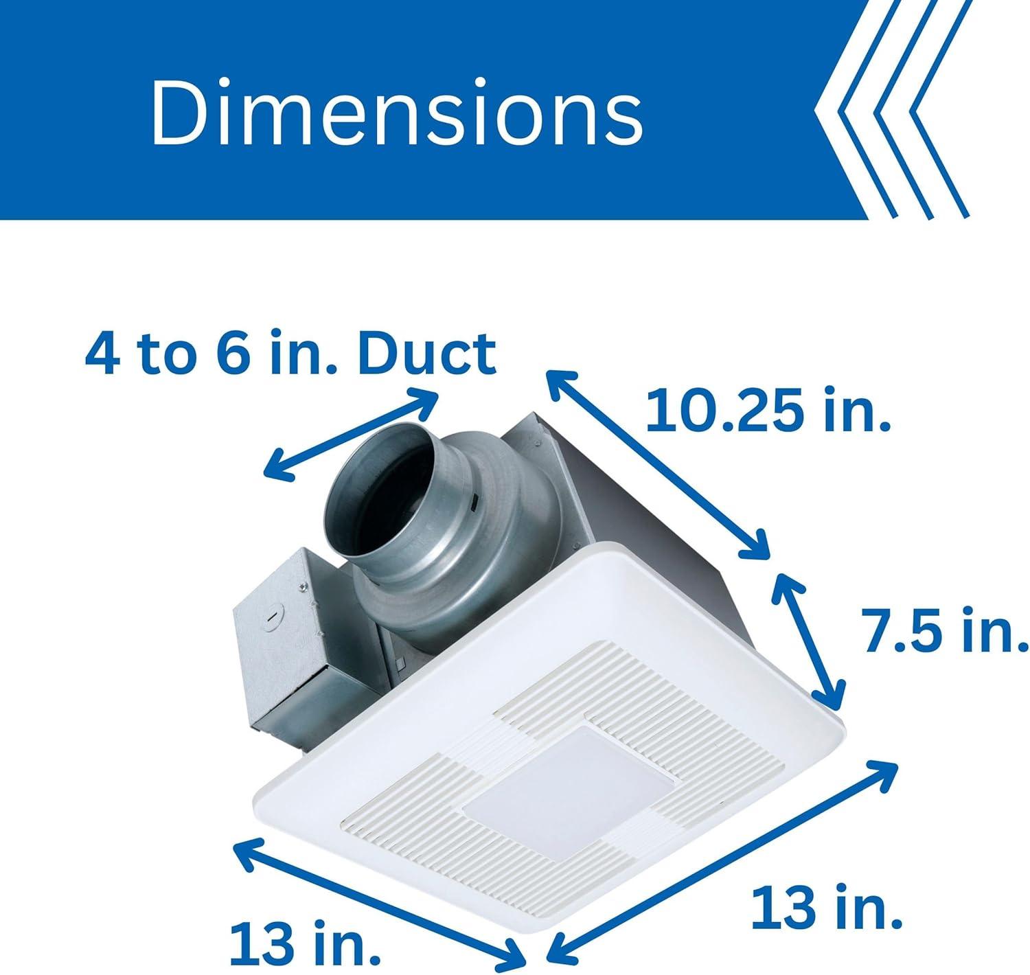 Panasonic FV-0511VQL1 WhisperCeiling DC Ventilation Fan/Light Combination, Speed Selector, Quiet