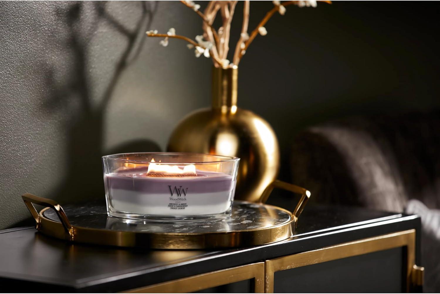 WoodWick Ellipse Trilogy Scented Candle, Amethyst Sky, 16 oz