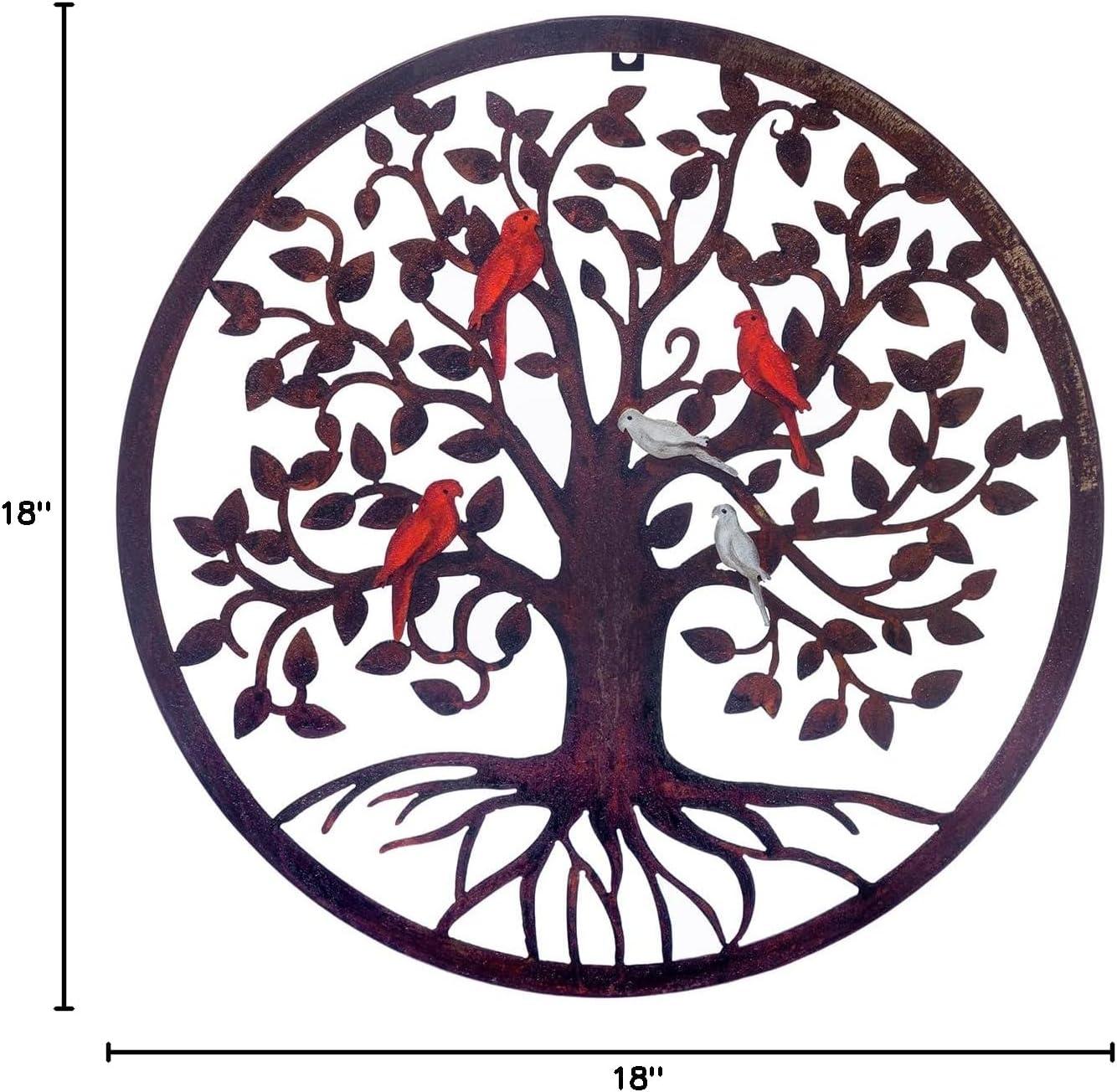 COBEKY Decor Wall Hanging For Living Room Bedroom Garden Porch Patio Office Home Decor, 18In X 18In X 0.88 In