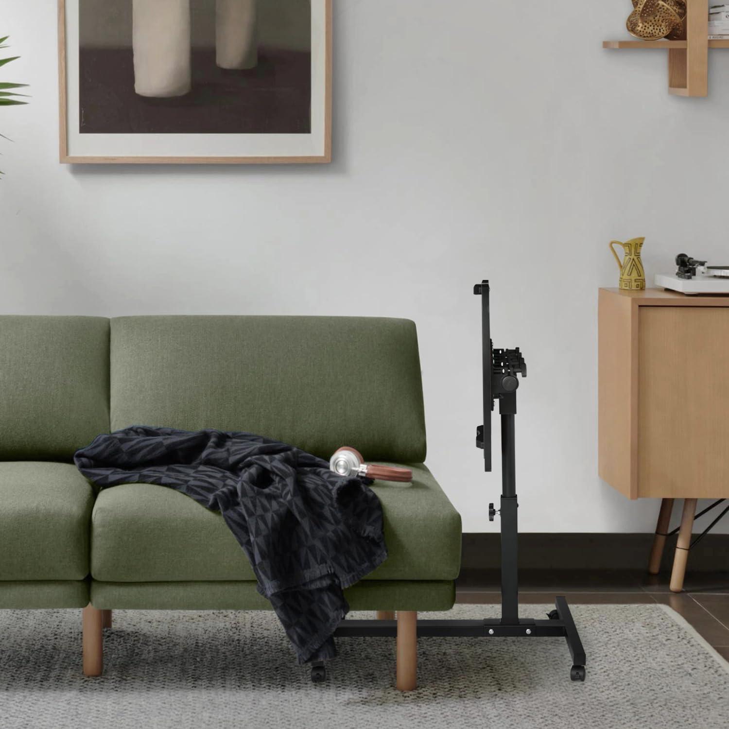 Bring Home Furniture Lifting Computer Desk, Multifunctional Standing Table, Laptop Cart with Mouse Pad for Small Spaces