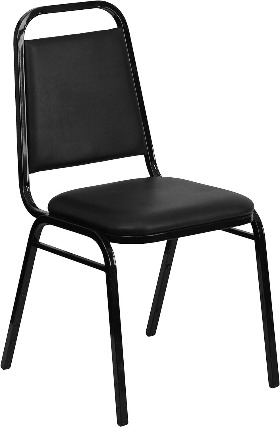 Emma and Oliver Trapezoidal Back Stacking Banquet Dining Chair - 1.5" Thick Seat